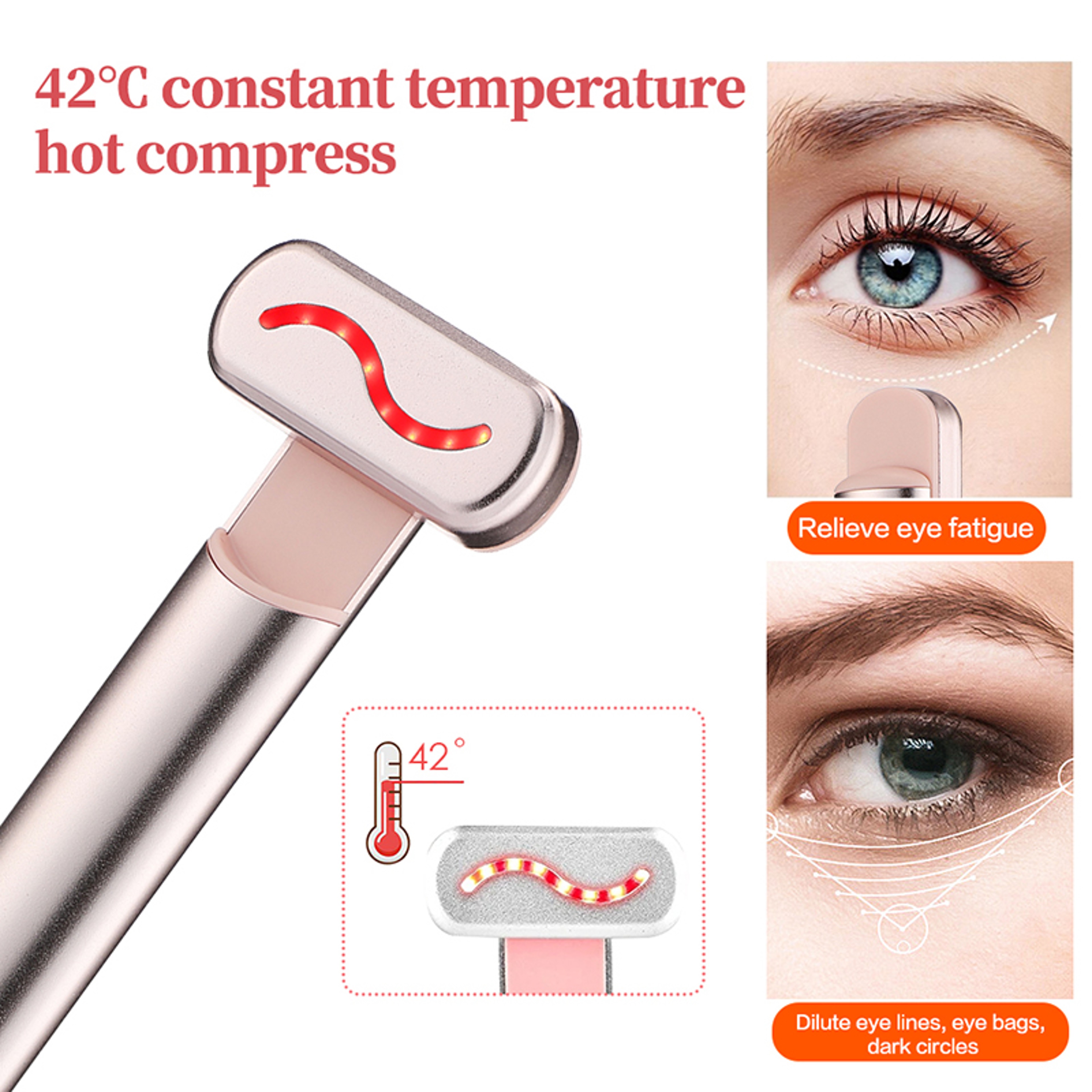 Facial Wand with EMS Microcurrent, Red Light Therapy, Neck Massager for Skin Care and Wrinkle Reduction – view 6