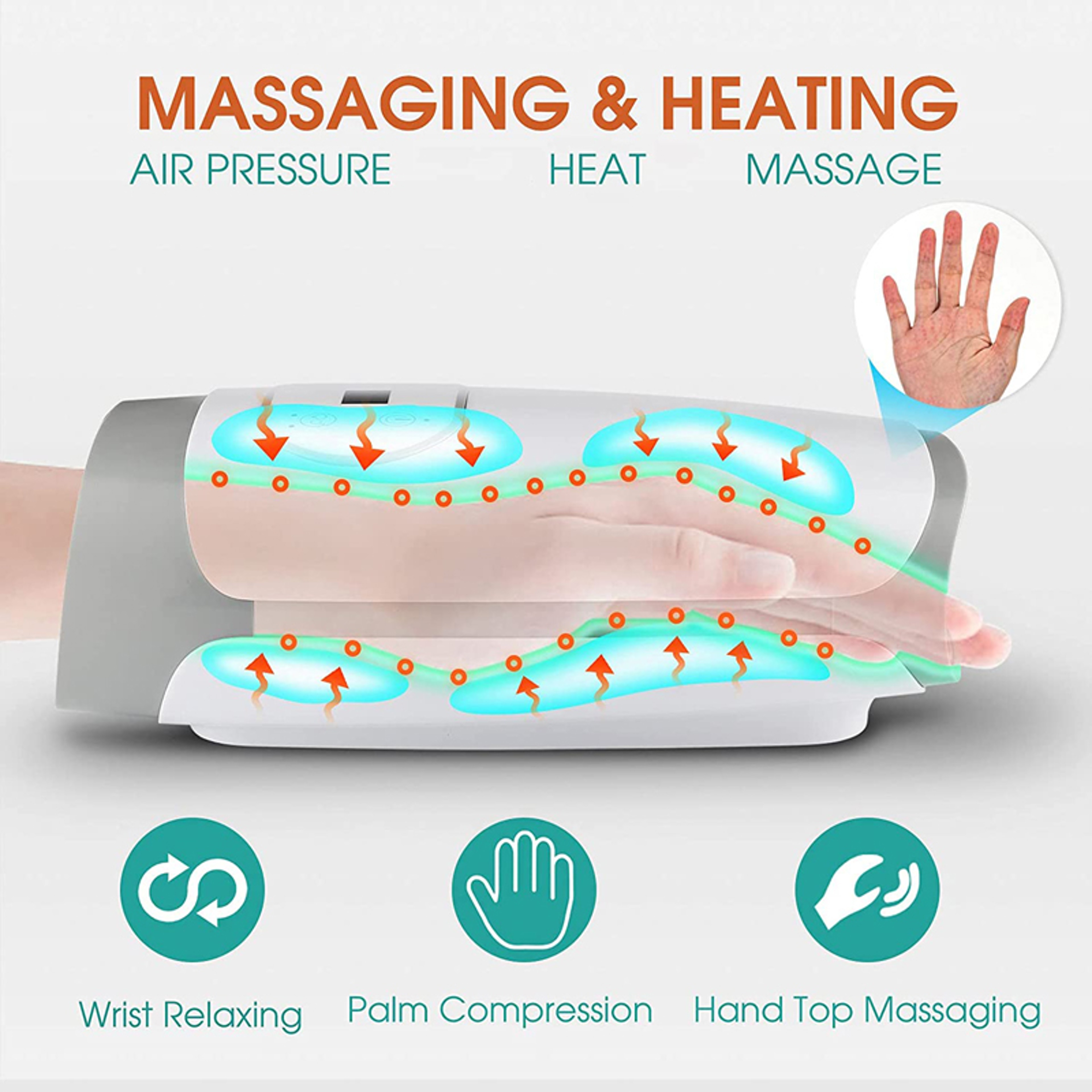 Heated Physiotherapy Acupoint Finger Smart Hand Massager Wrist Hand Spa Massage 2