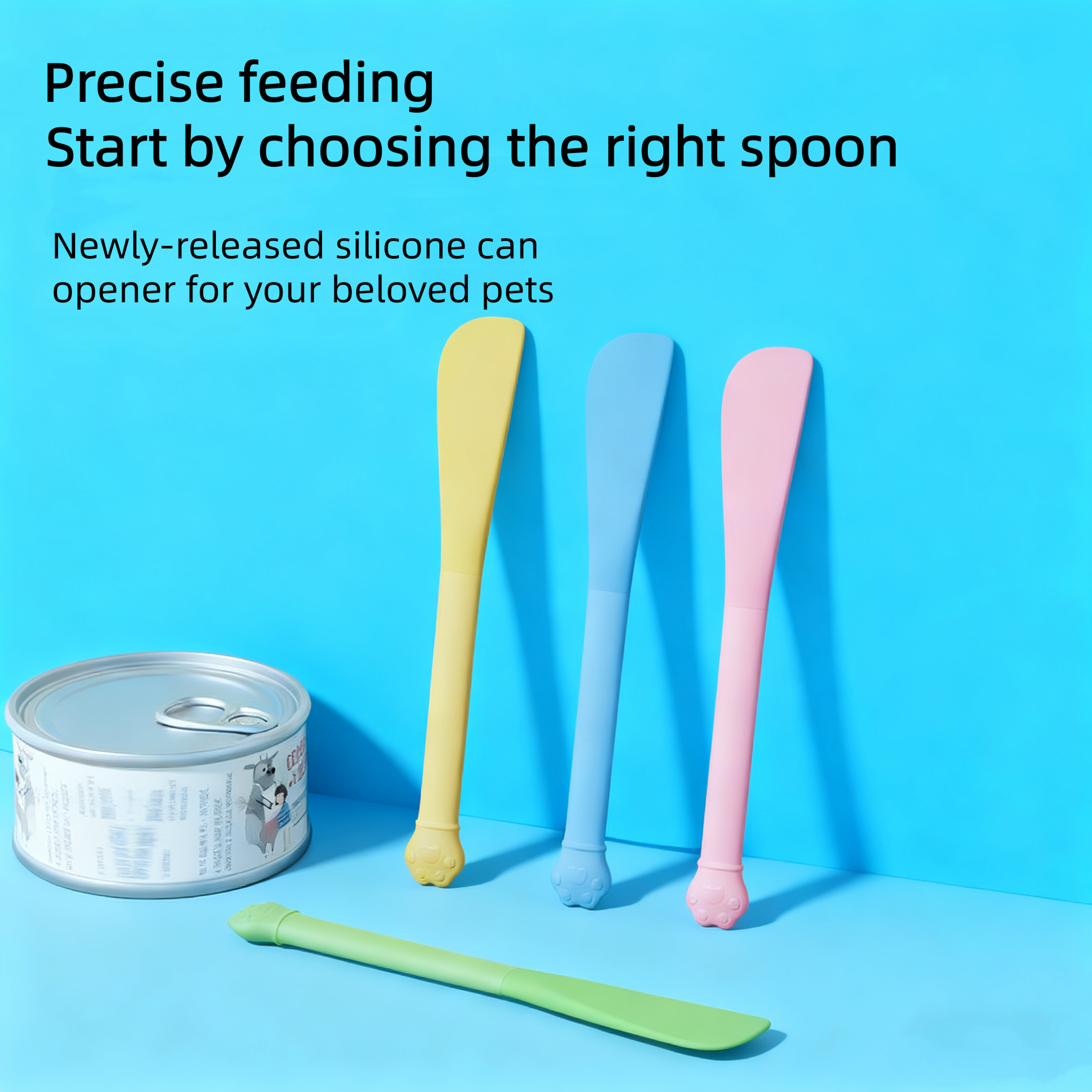 Multi-Functional Pet Can Opener, Long-Handled Cat Feeding Spoon, Lid Opener for Cat Cans – view 5