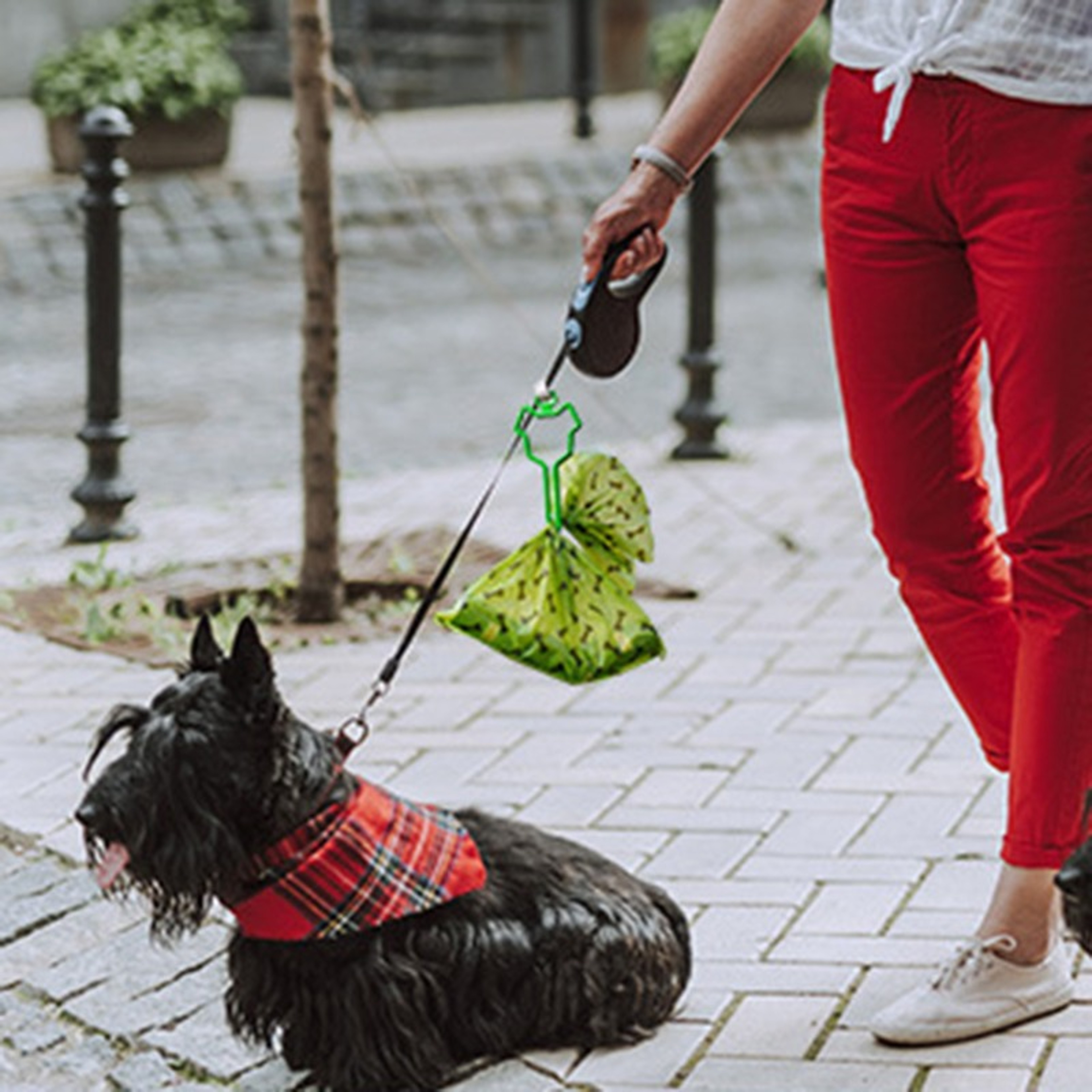 Outdoor Walking Dog Poop Bag Clip, Easy-to-Carry Pet Waste Carrier, Hands-Free Leash Dispenser – view 3