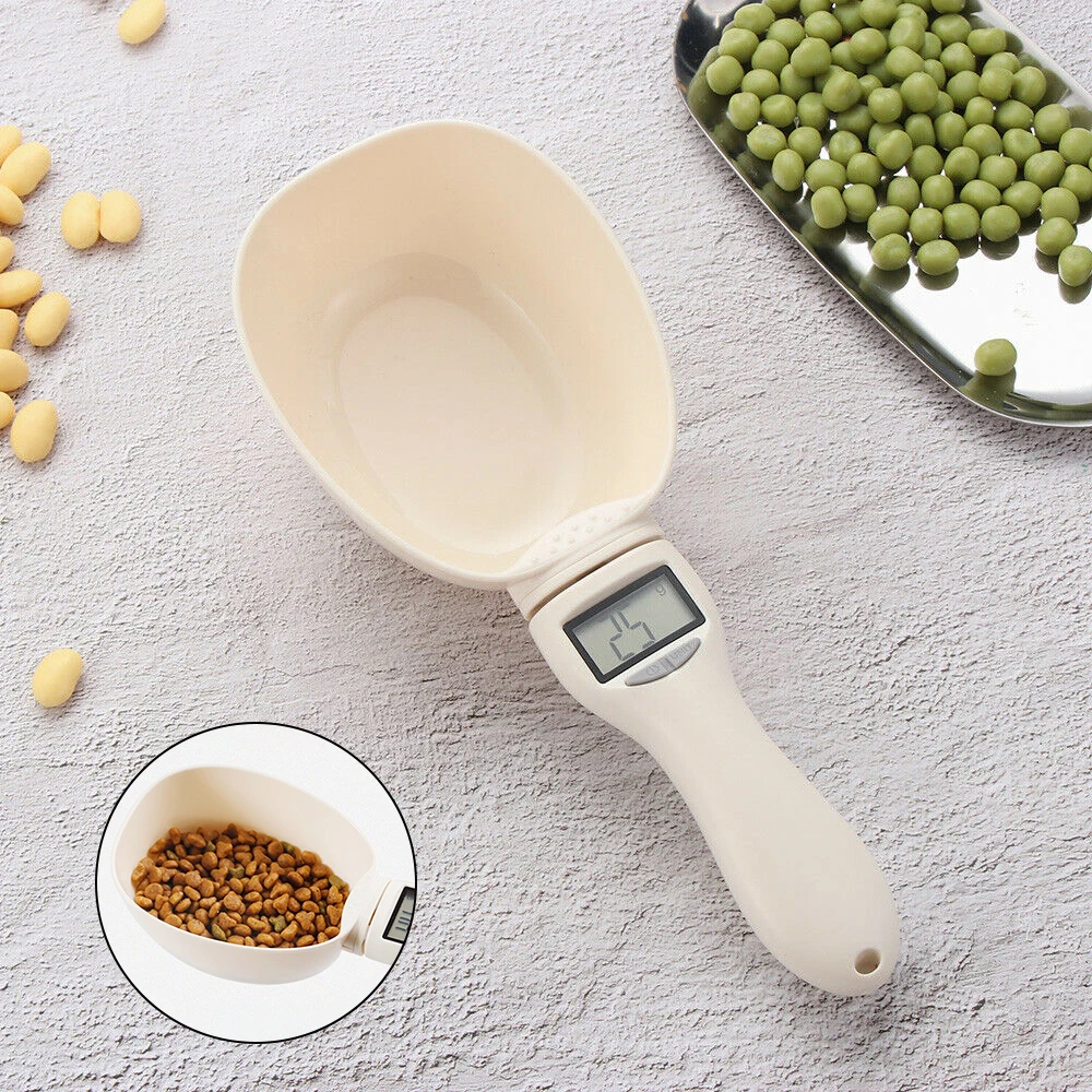 Pet Food Measuring Scoop, Electronic Dog Cat Food Measuring Cup, Digital Spoon Scale with LED Display – view 2