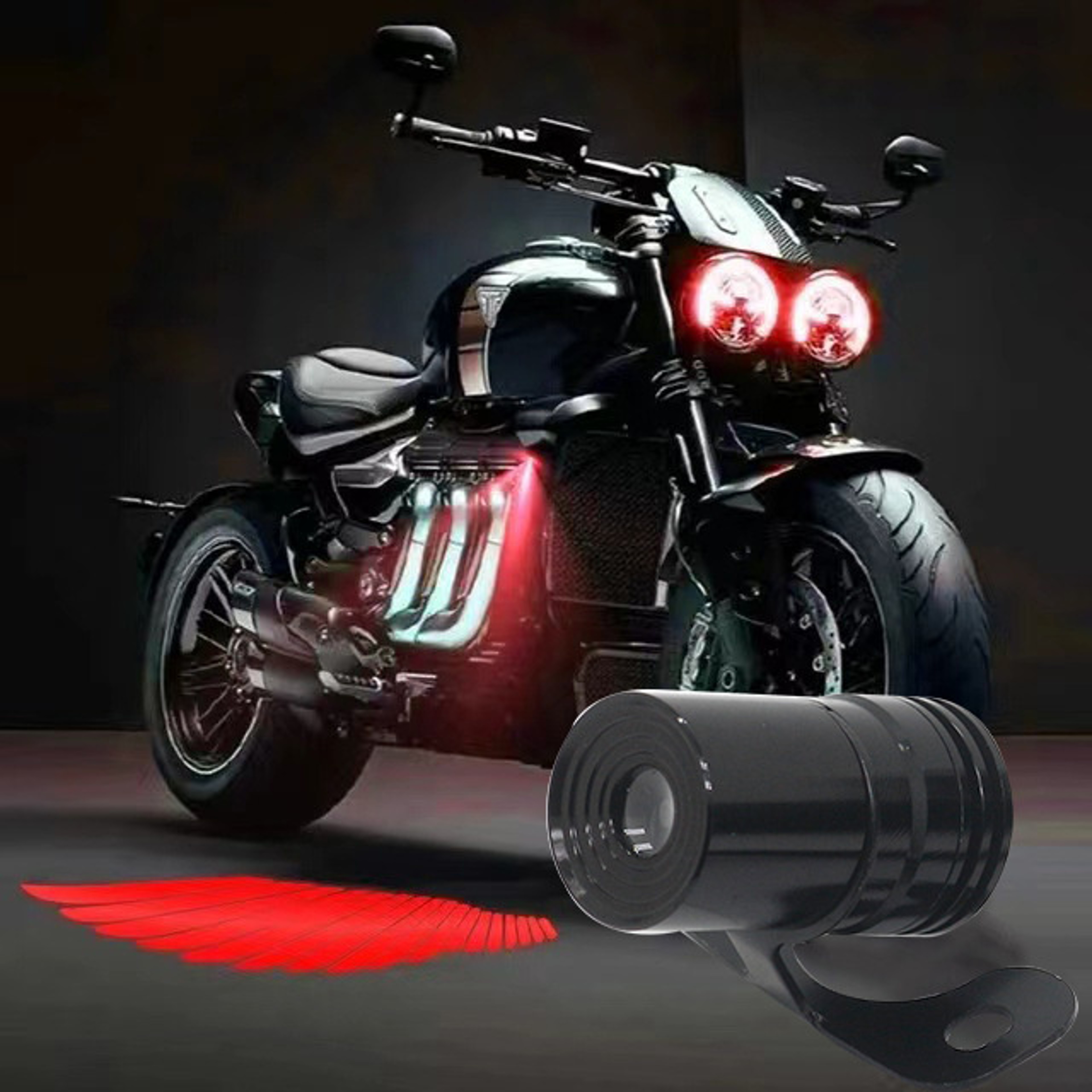 Motorcycle Angel Wings LED Projection Light Electric Car Street Modification AntiCollision Laser Li 7