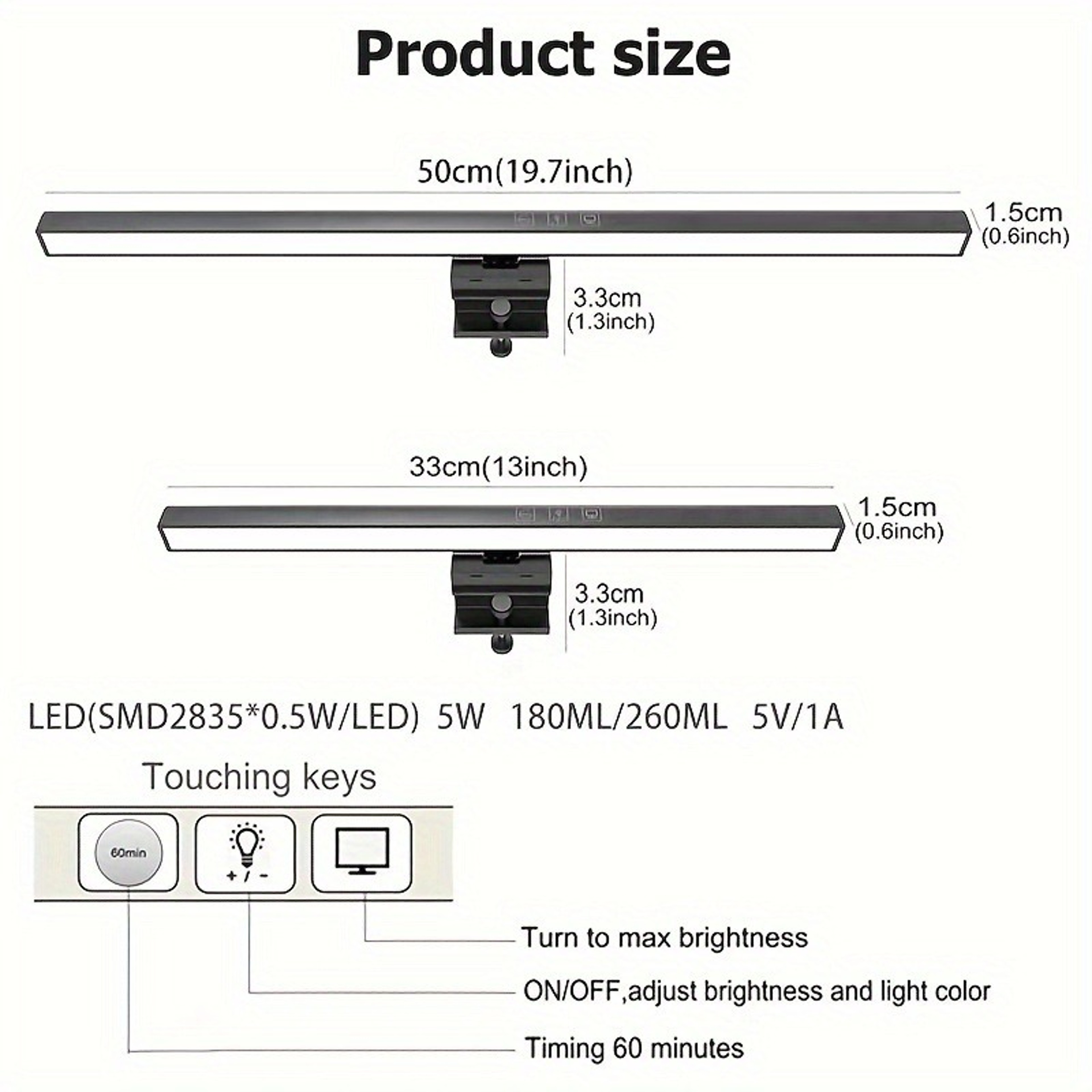 USB Dimmable LED Clip Light, Eye-Caring Screen Hanging Desk Lamp, Ideal Birthday/Valentine's Gift – view 2