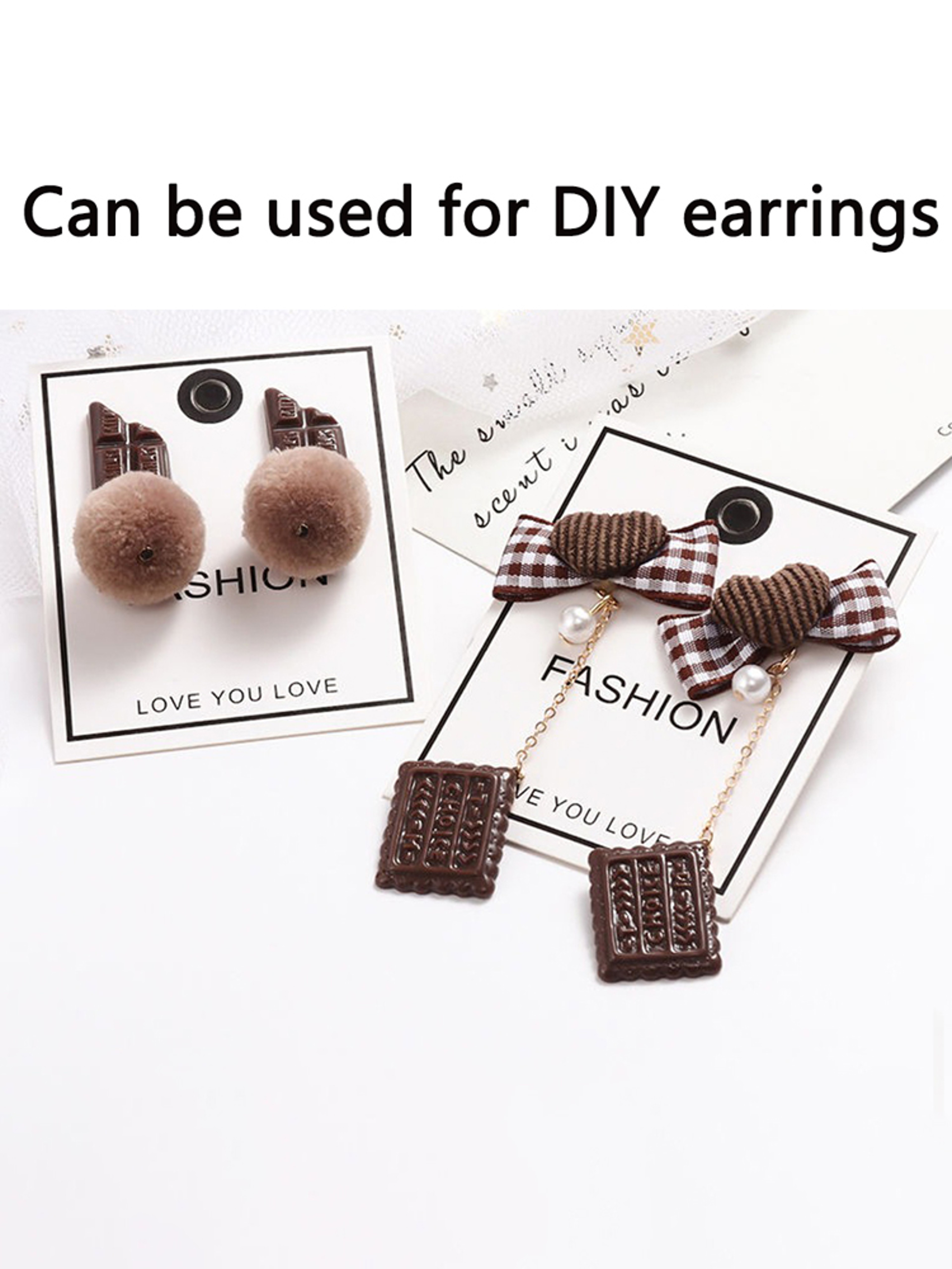 Flatback Resin Chocolate Cake Cabochon, Miniature DIY Food Ornament for Jewelry, Phone Cases – view 4