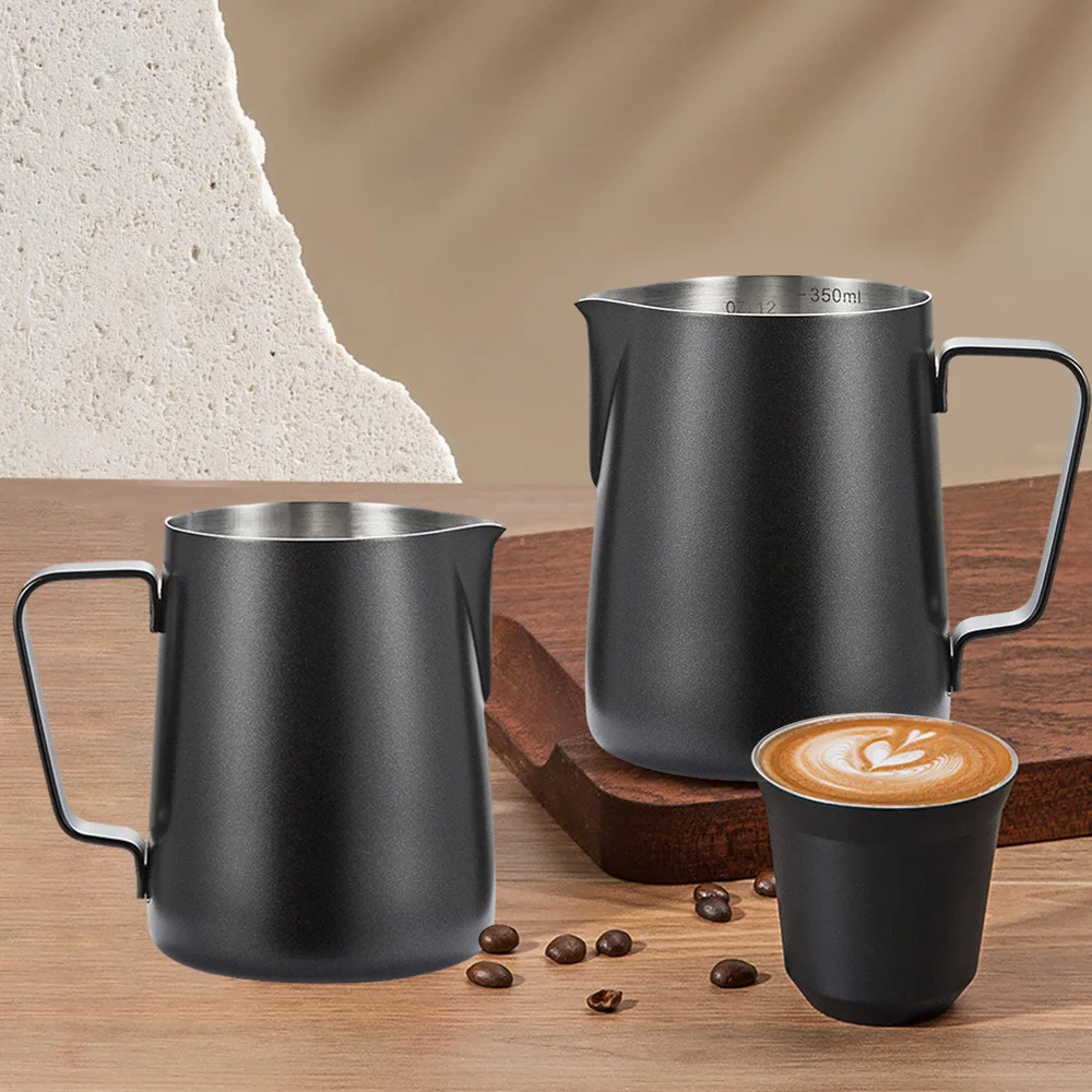 Espresso Steaming Milk Frothing Cup, Stainless Steel Coffee Pour Over Kettle – view 4