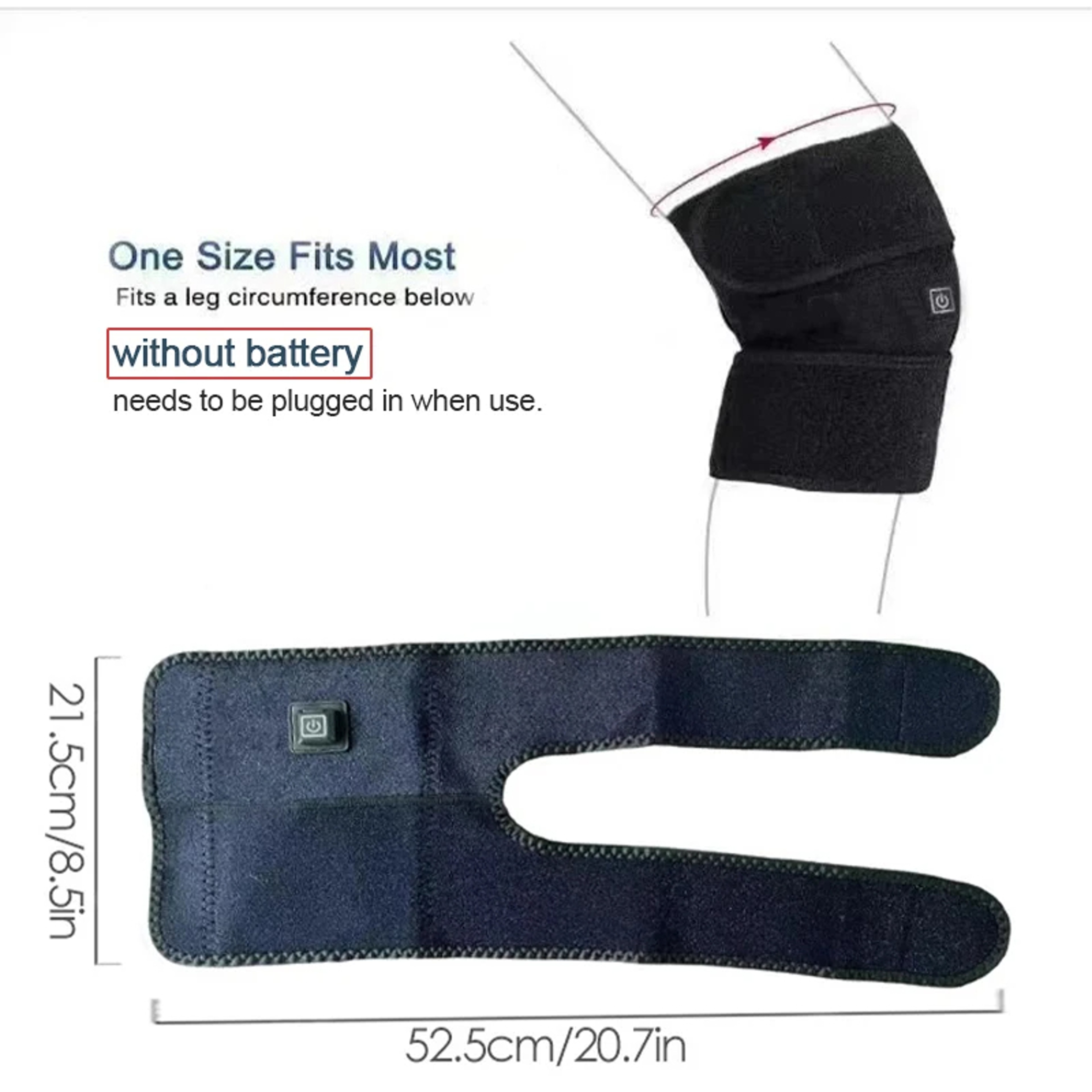 USB-Powered Electric Knee Heating Pad, Adjustable Heating Band for Joints, Ideal Warming Strap for Daily Comfort – view 6