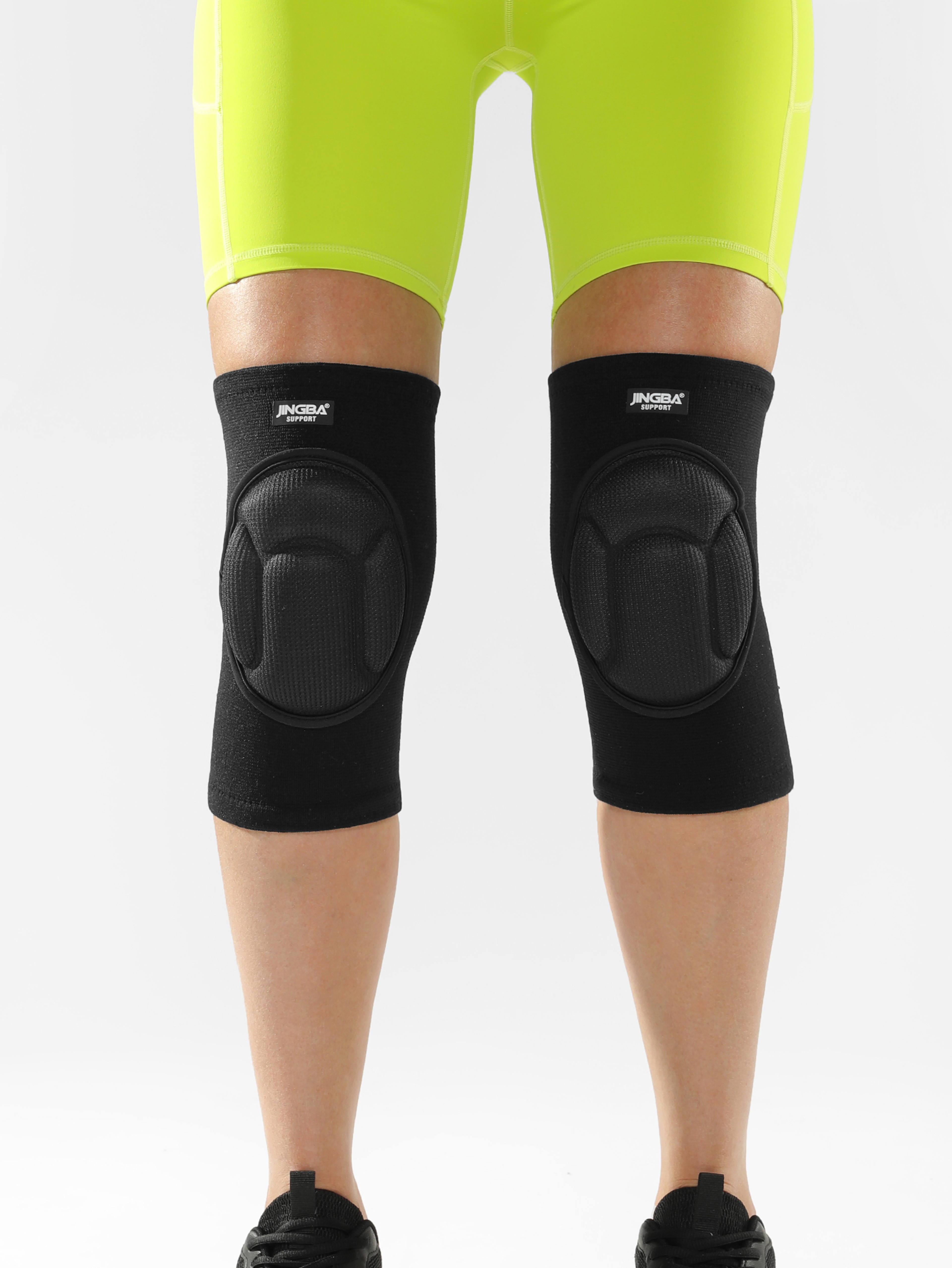 Knee Support With Thick Sponge Pads Breathable Design For Dance Volleyball Roller Skating For Men A 4