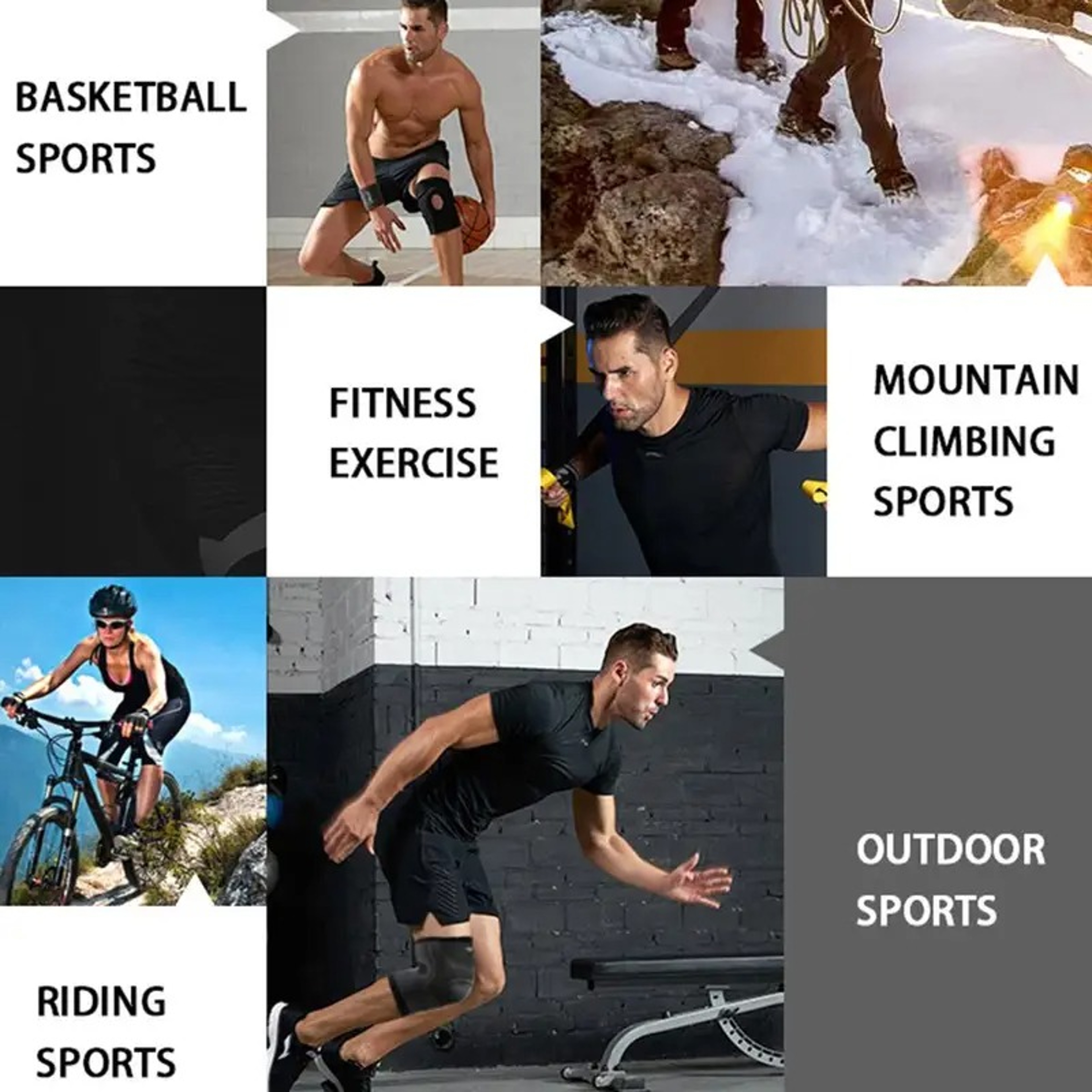 Soft No Pilling Fabric For Comfortable Use Adjustable Running Knee Support Pad Neoprene Rubber 4