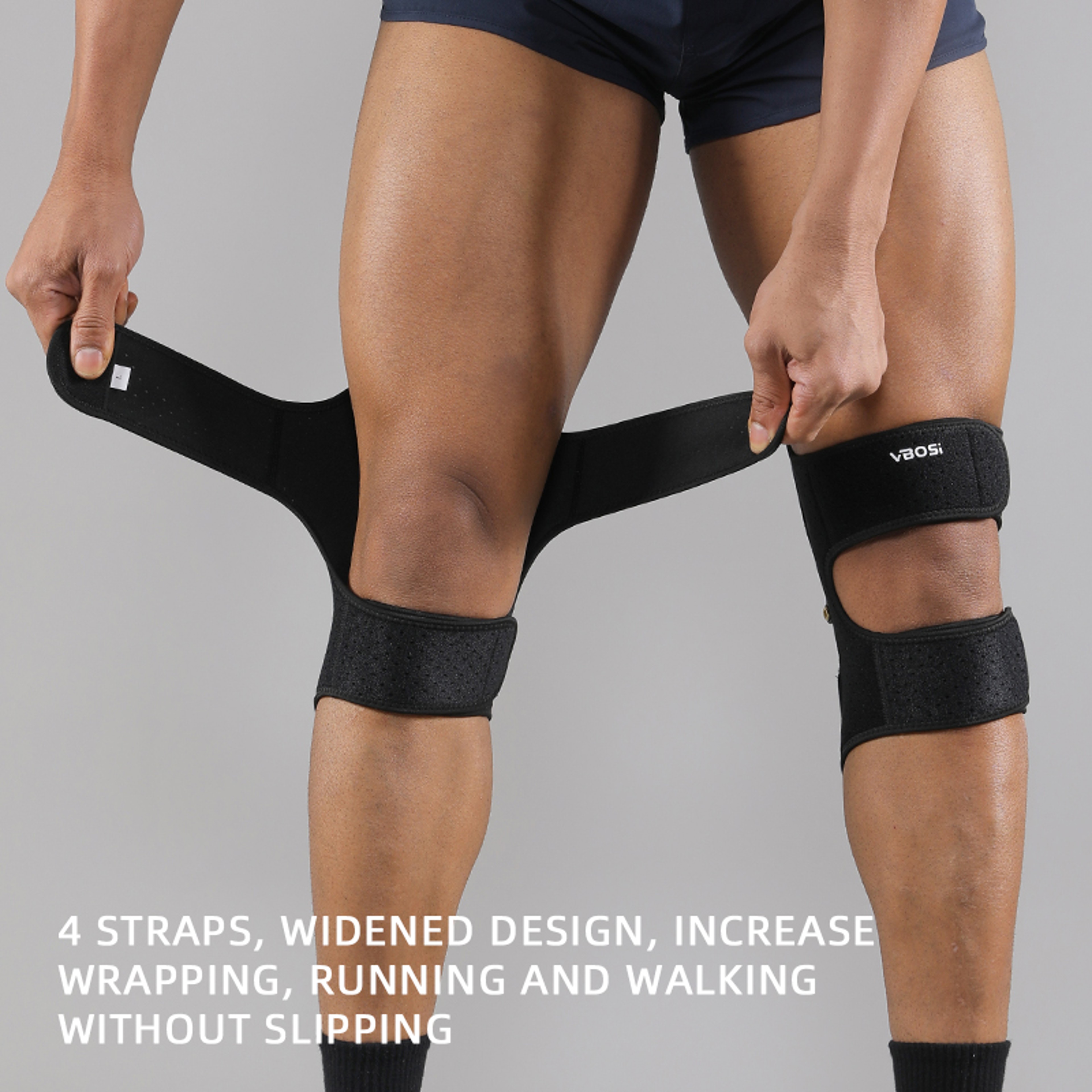 Men Women Rebound Stabilizer, Adjustable Knee Brace with Triple-Spring Booster, Sports Training & Squat Support – view 2