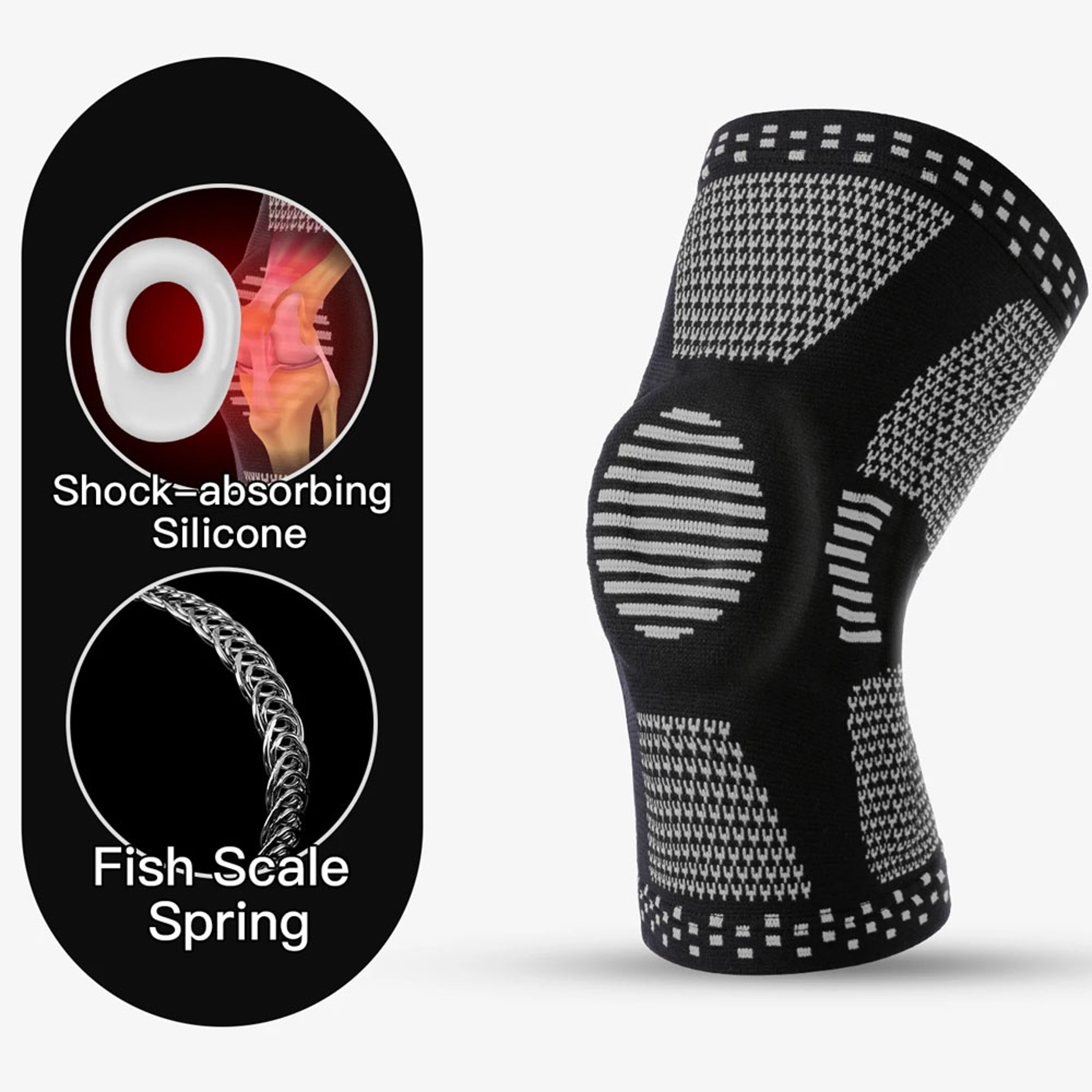 Adjustable Patella Knee Pads High Elastic Knee Support Brace Basketball Volleyball Safety Guard Str 7