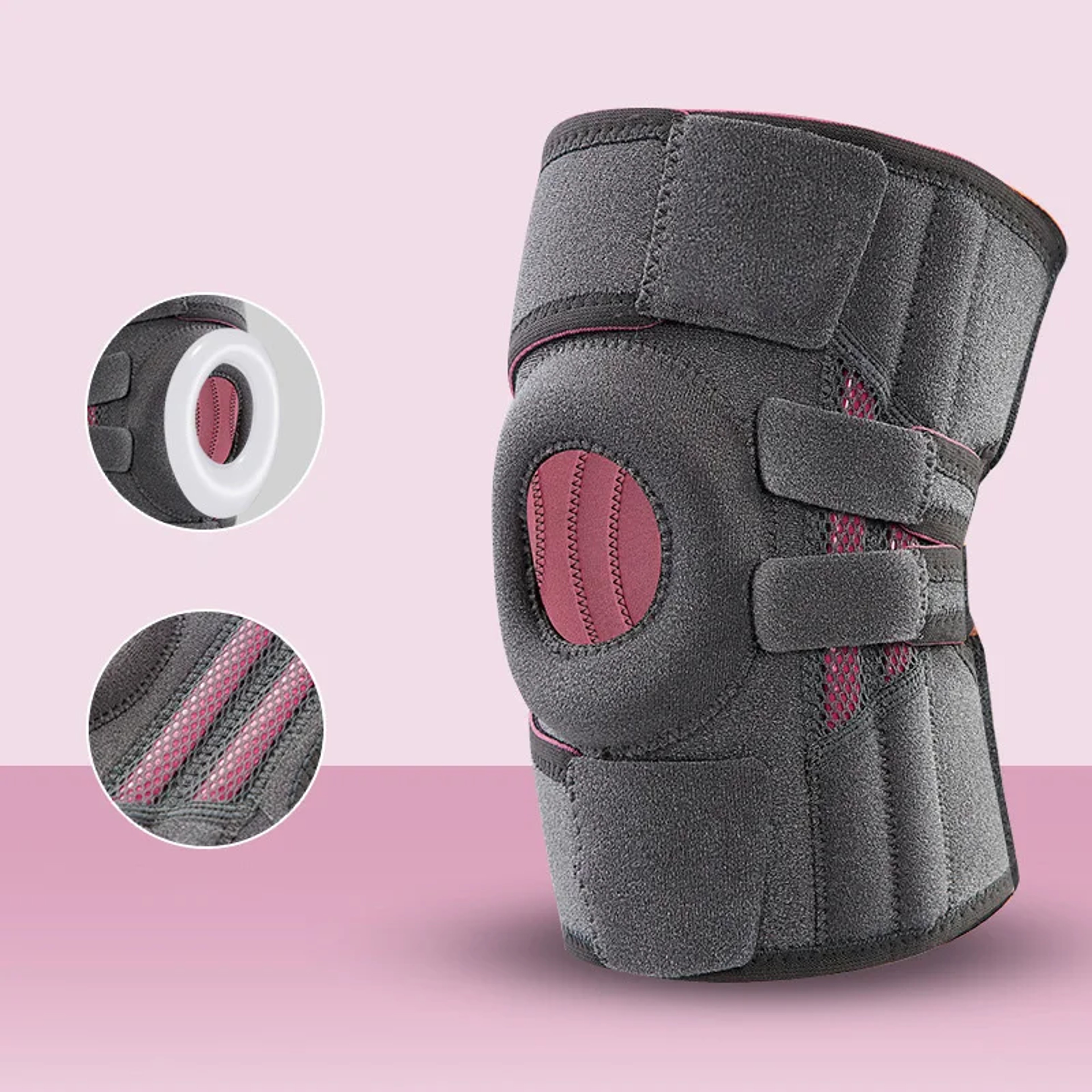 Patella Gel Knee Brace Side Stabilizers Support Maximum Knee Pain Relief Fast Recovery For Men And  6