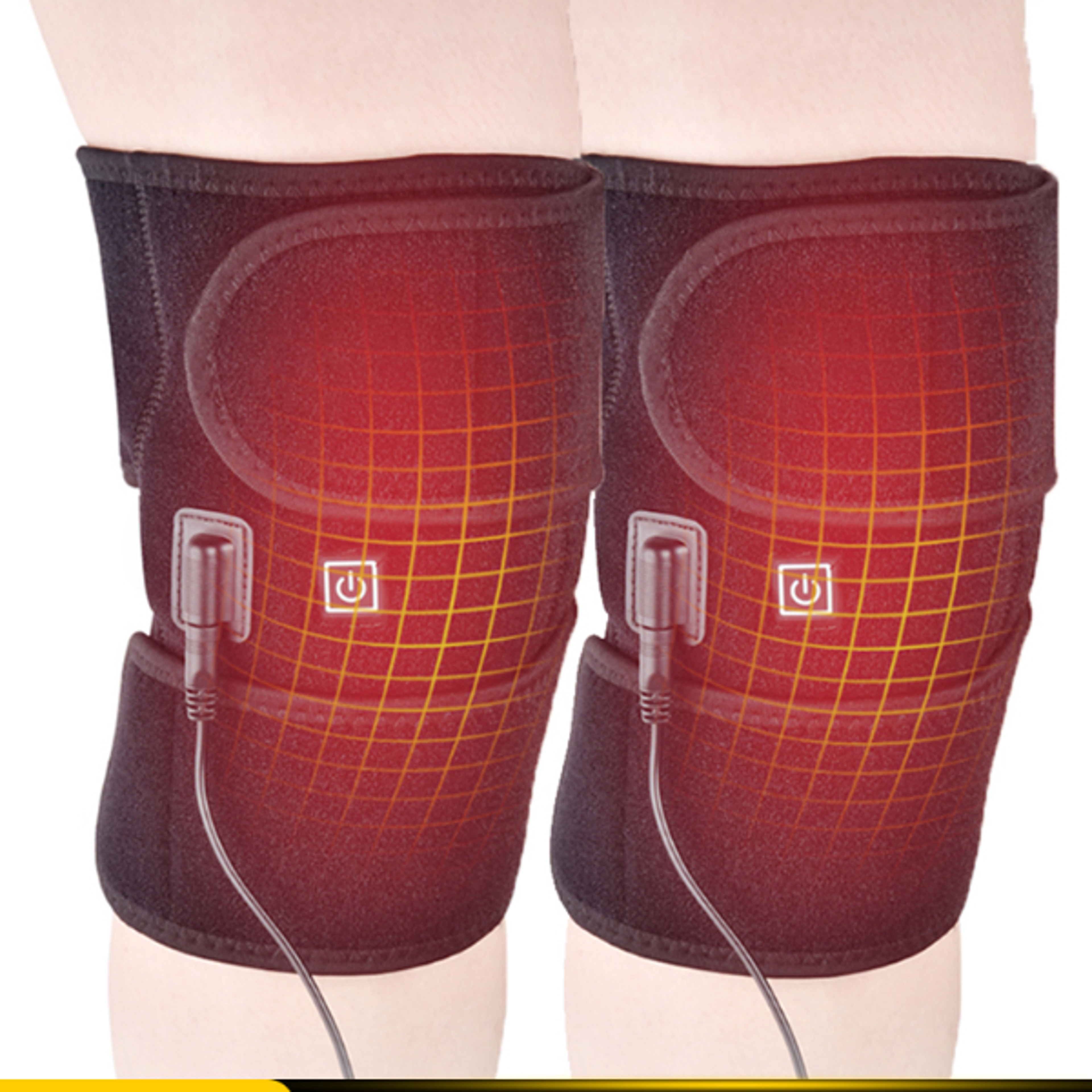 3gear Heated Knee Brace Electric Knee Heating Pad USB Support for Knee Joint Old Cold Leg Relief