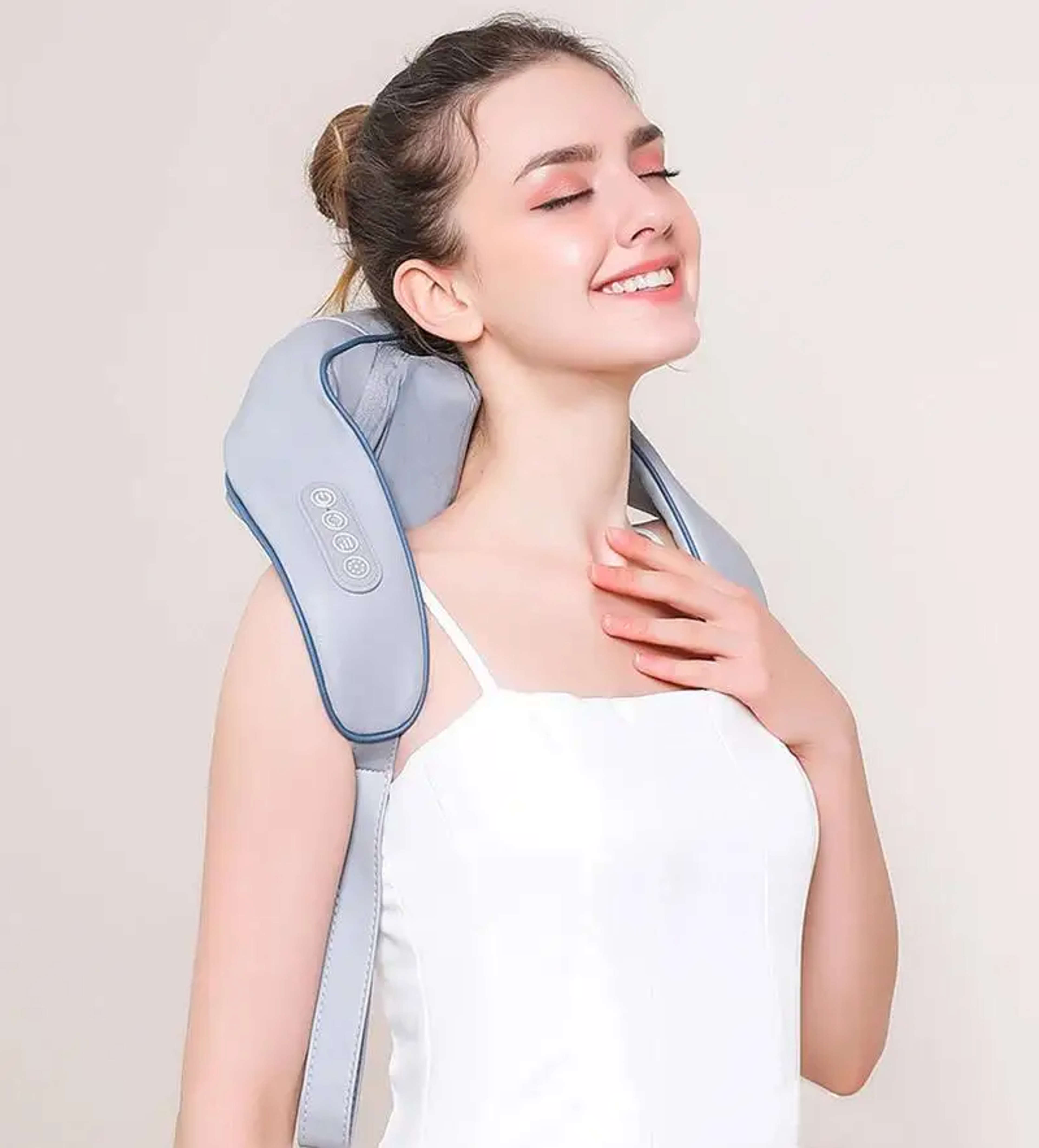 Neck Shoulder Massager Shawl, Bionic 3-Level Kneading Massager for Muscles, Neck, Waist, Leg Relief – view 4