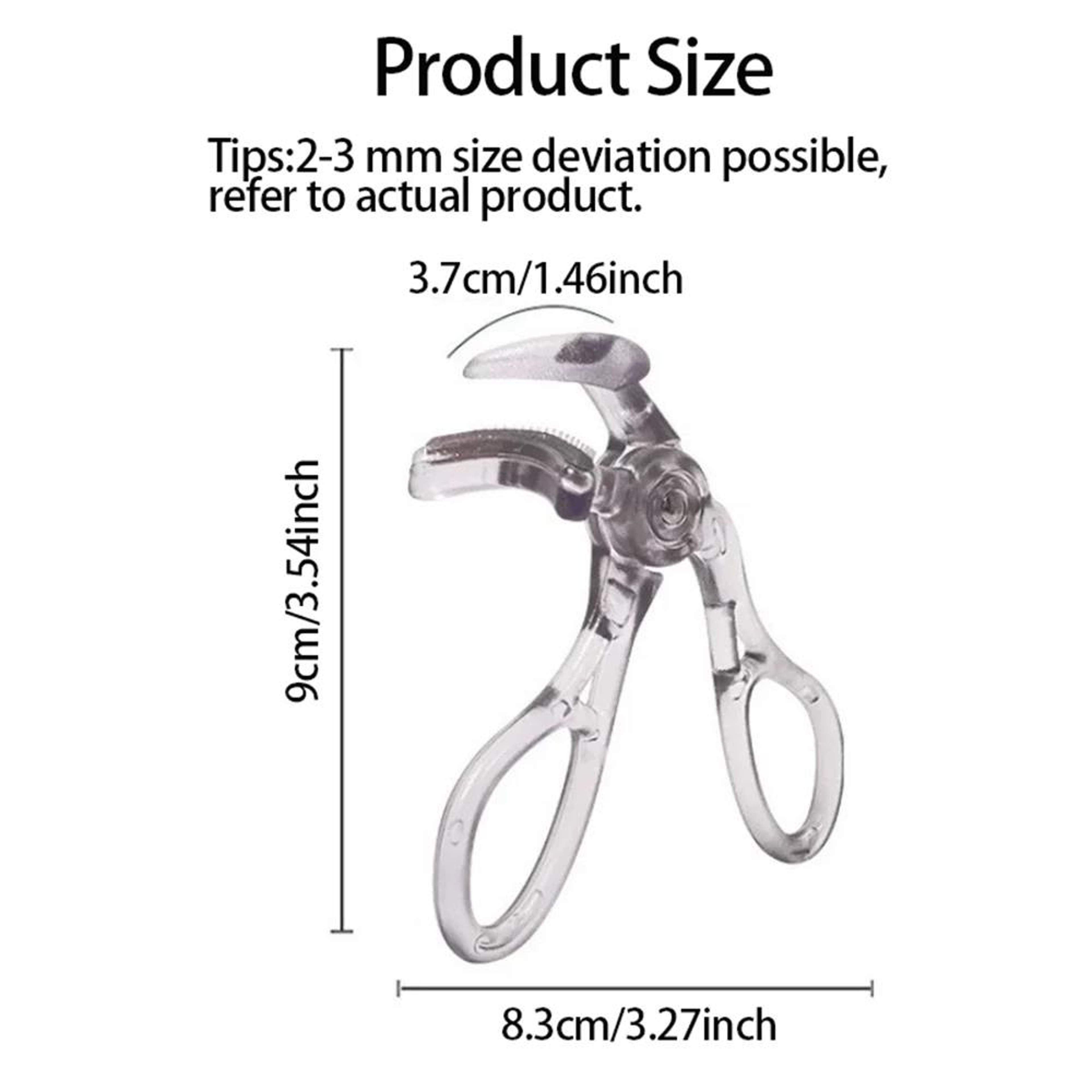 Waterproof Eyelash Curler With Comb Dual Type For Wide And Partial Clip Options 3