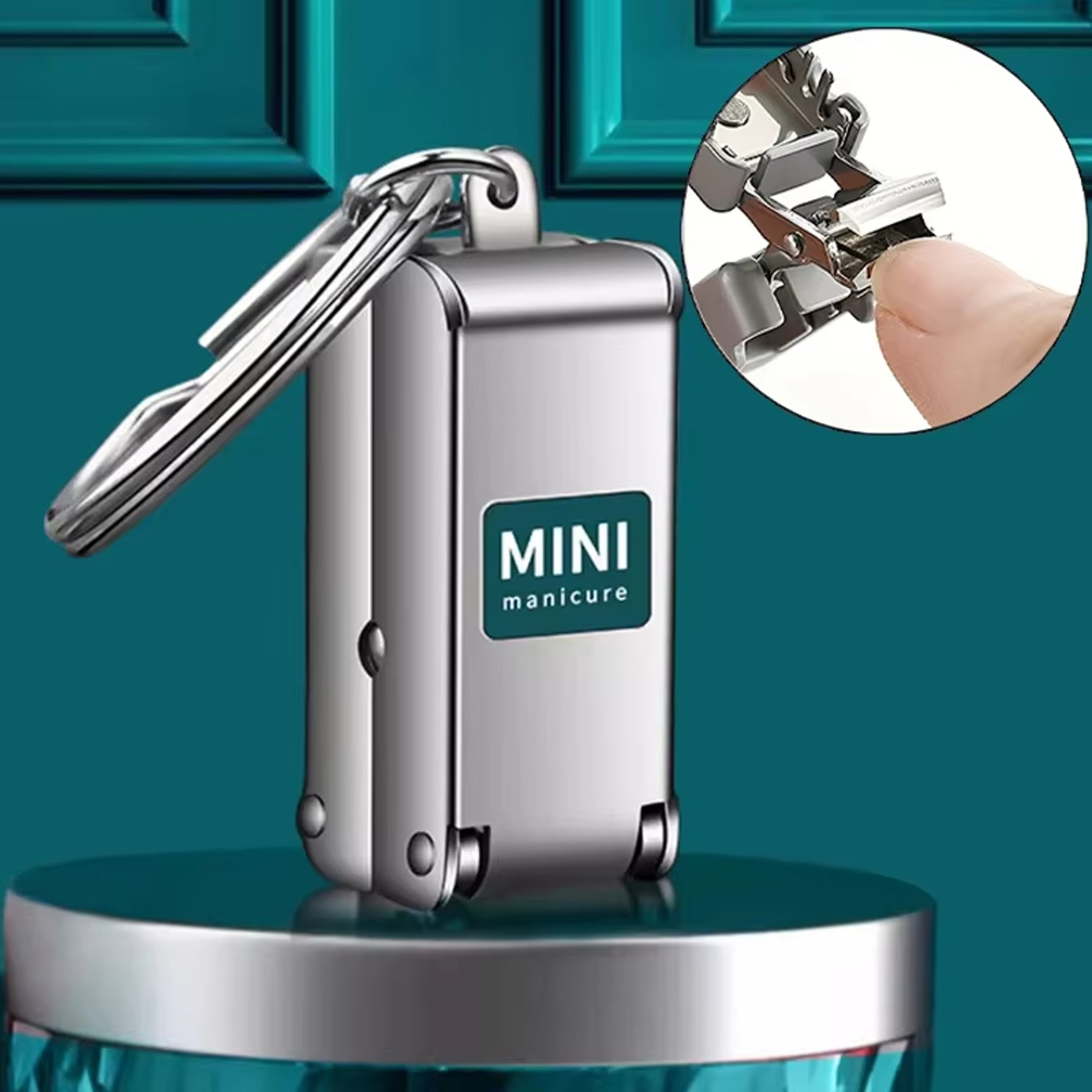 Portable Travel Nail Clippers Collapsible Fingernail Scissors Stainless Steel Manicure Tool 5
