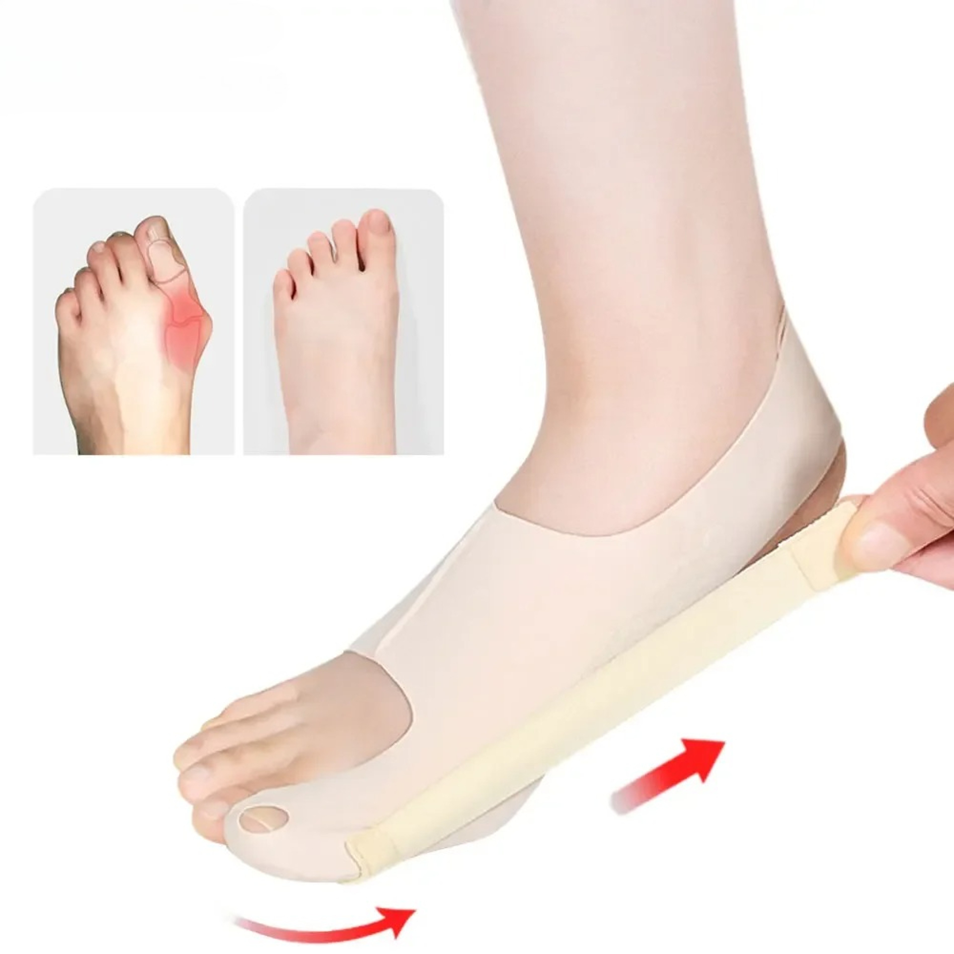 Breathable Corrector Socks for Day and Night Use, Hallux Valgus Relief, Non-Slip Big Toe Straightener – view 1