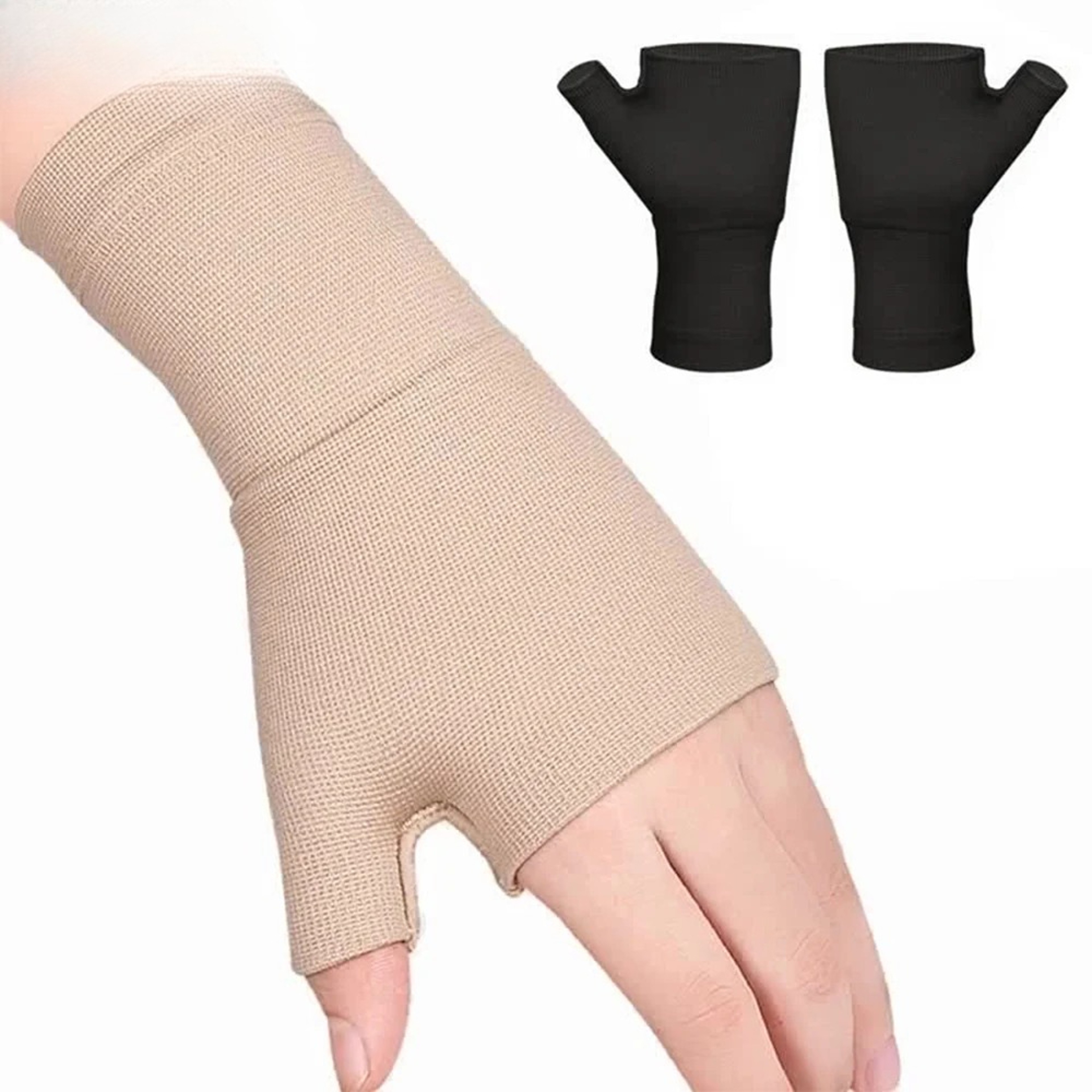 Carpal Tunnel Hands Wrist Support, Compression Thumb Band, Arthritis & Tenosynovitis Relief Gloves – view 1