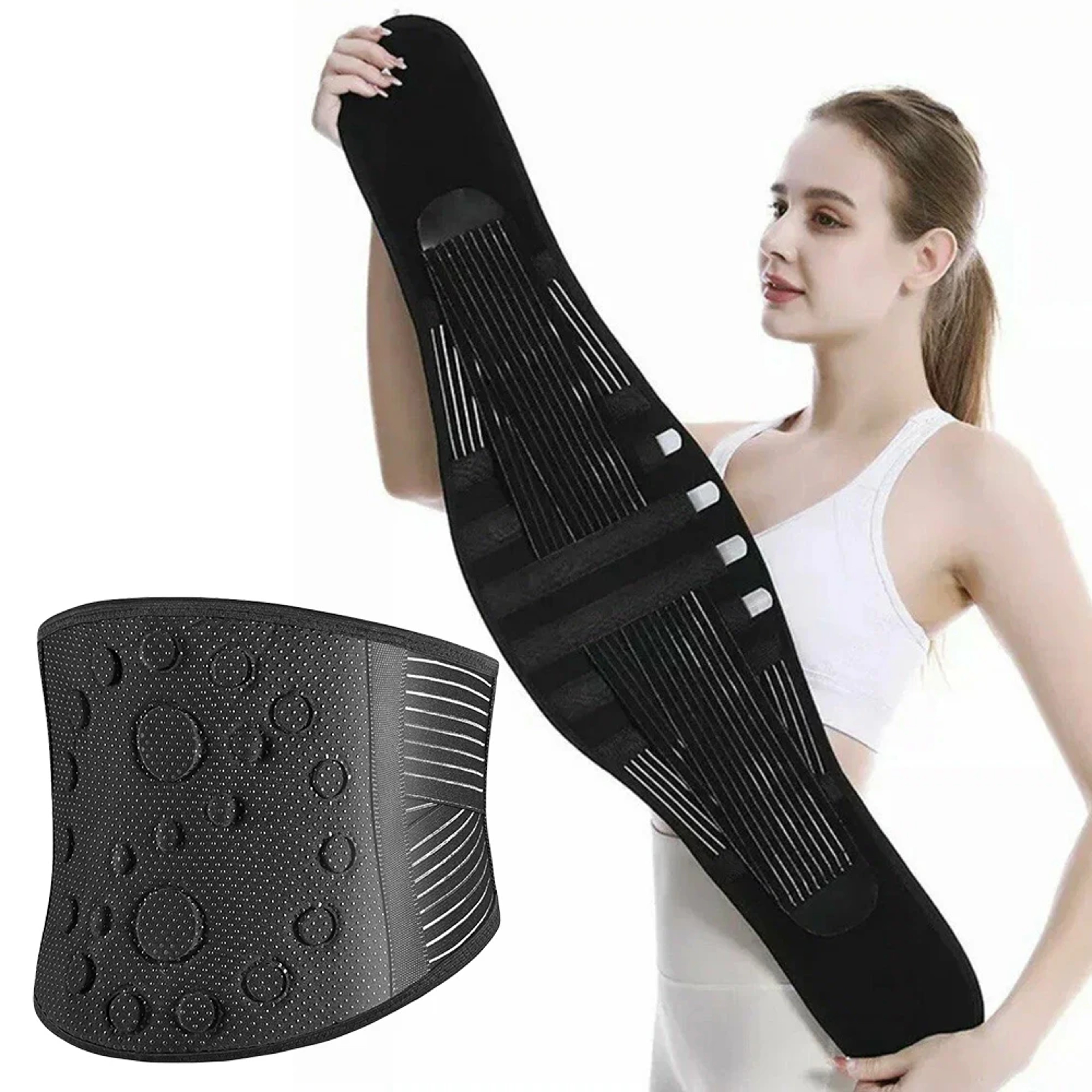 Thermal Magnetic Therapy Tourmaline, Self-heating Lumbar Support Belt for Sciatica Pain Relief – view 2