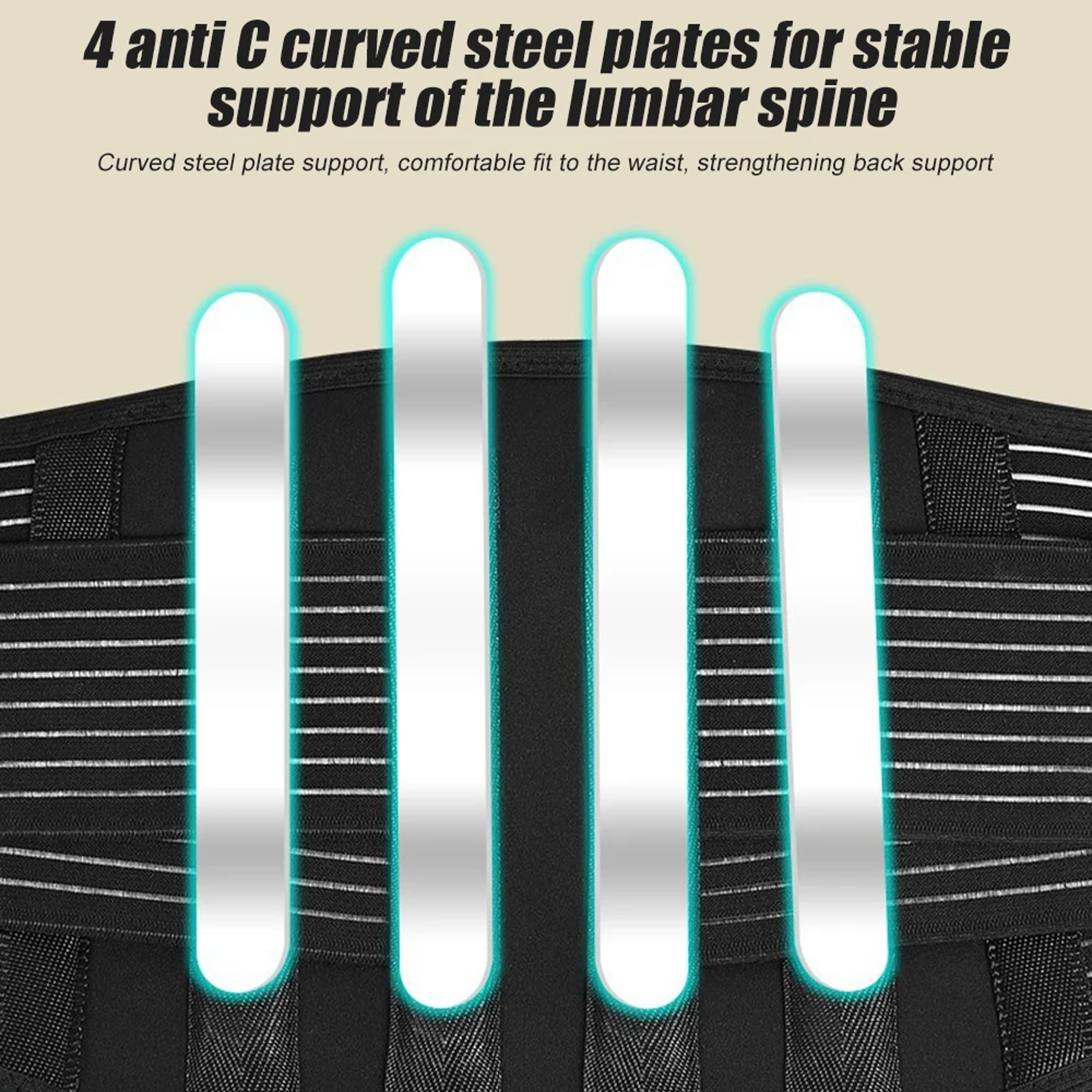 Thermal Magnetic Therapy Tourmaline, Self-heating Lumbar Support Belt for Sciatica Pain Relief – view 3