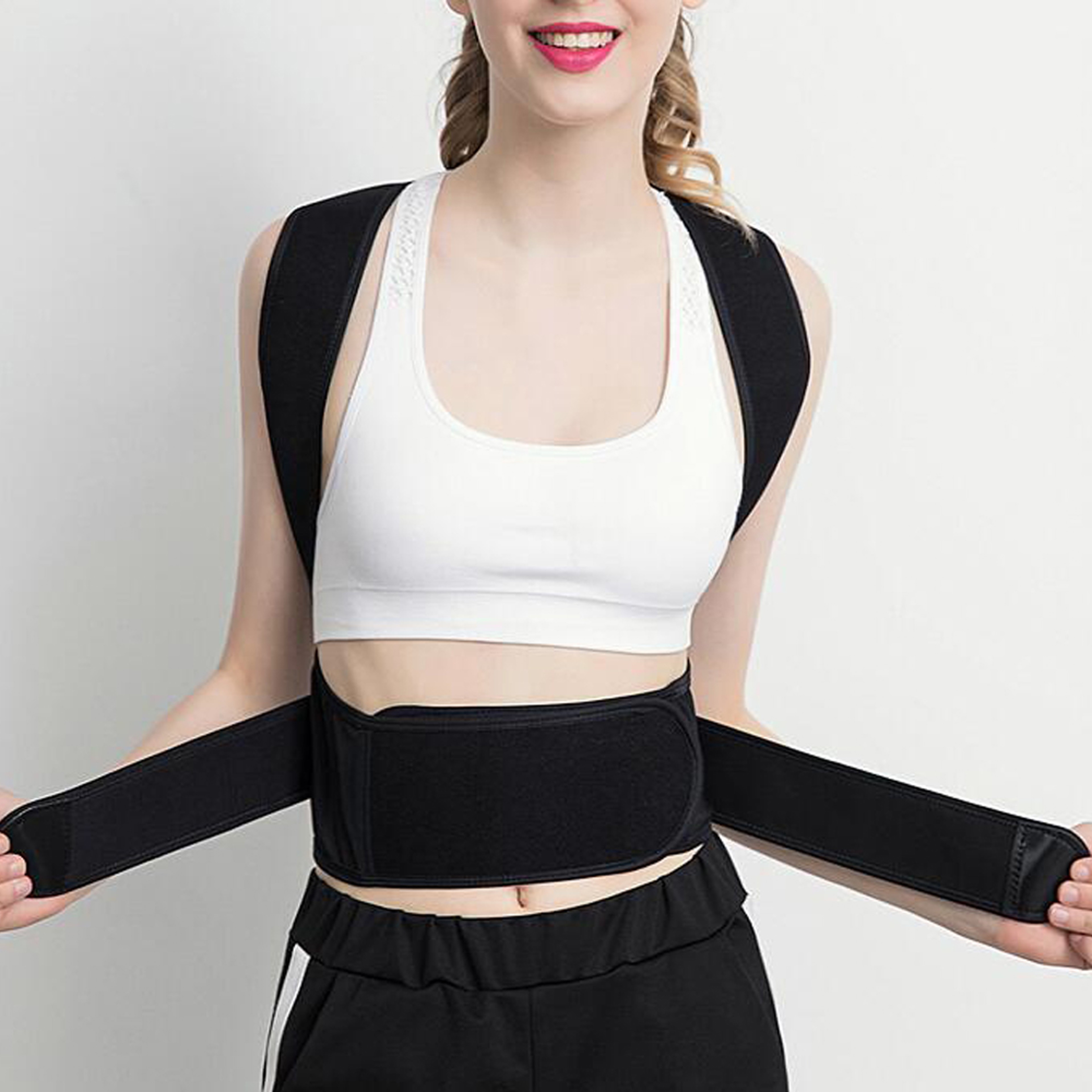 Posture Corrector With Medical Alloy Bar Neoprene Back Brace For Shoulder And Spine Support 4