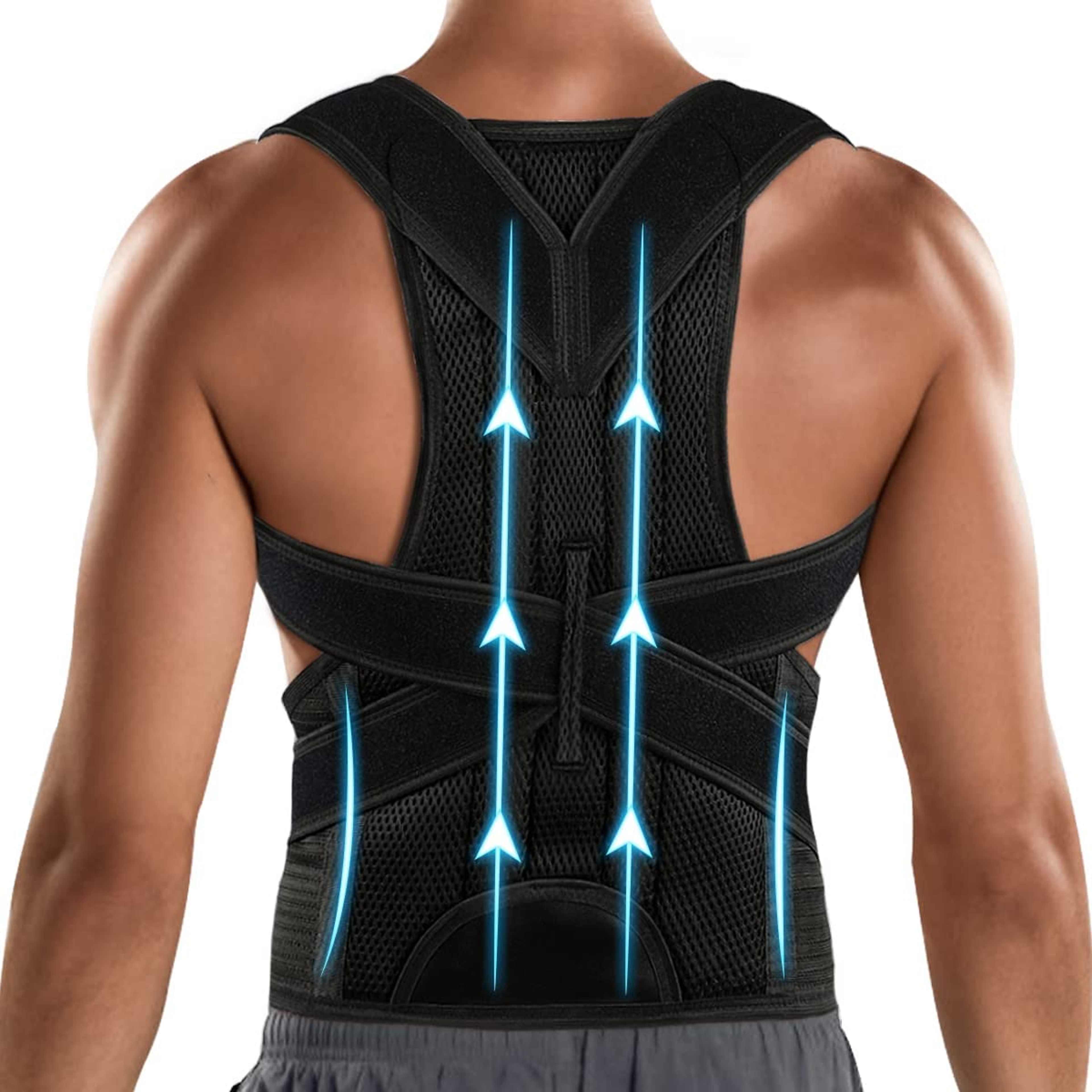 Back Straightener, Lumbar Support Back Brace, Posture Corrector for Neck and Shoulder Pain Relief – view 7