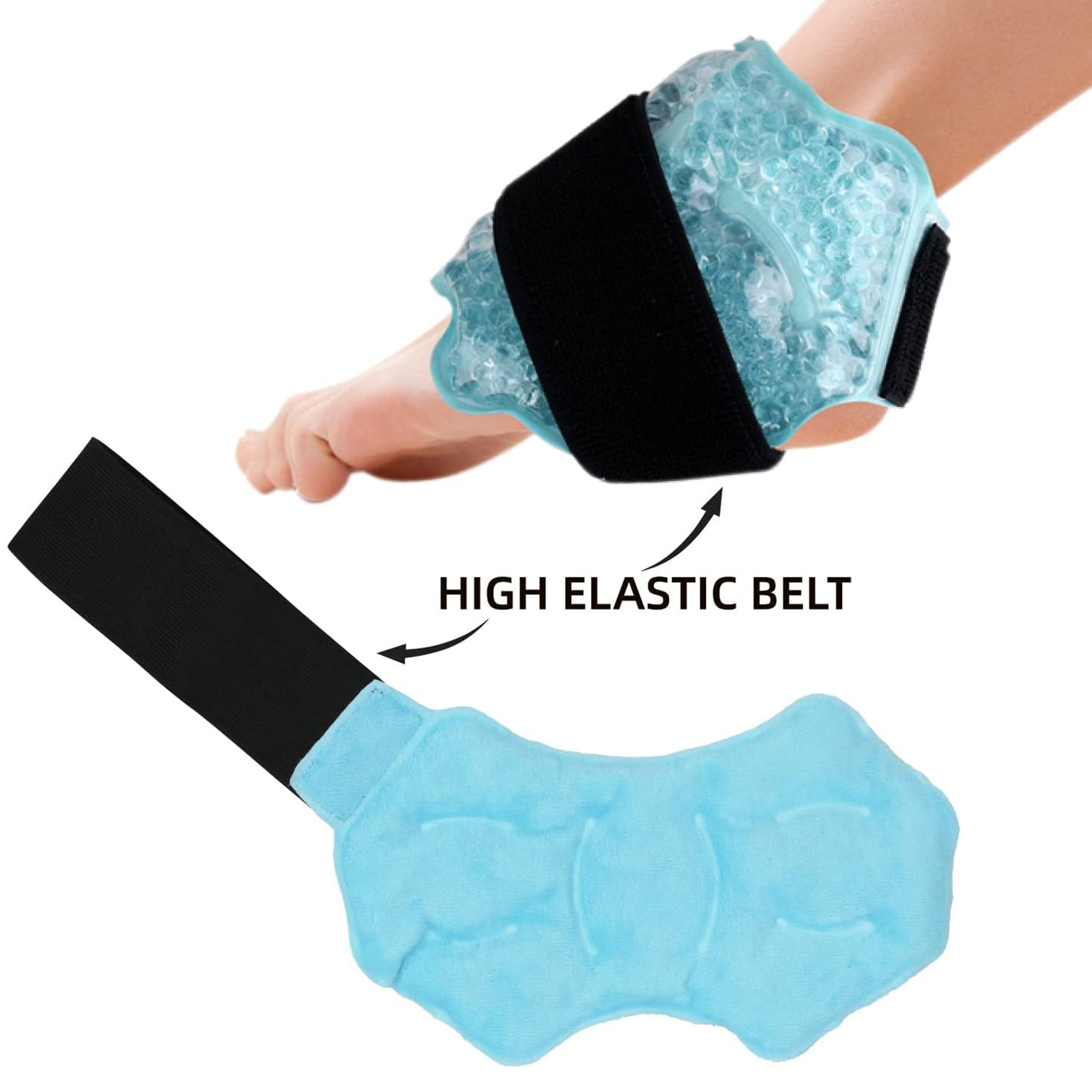 Gel Bead Ice Pack for Ankle Foot, Ankle Support Wrap, Sport Foot Ice Compress Wrap for Hand Care – view 5