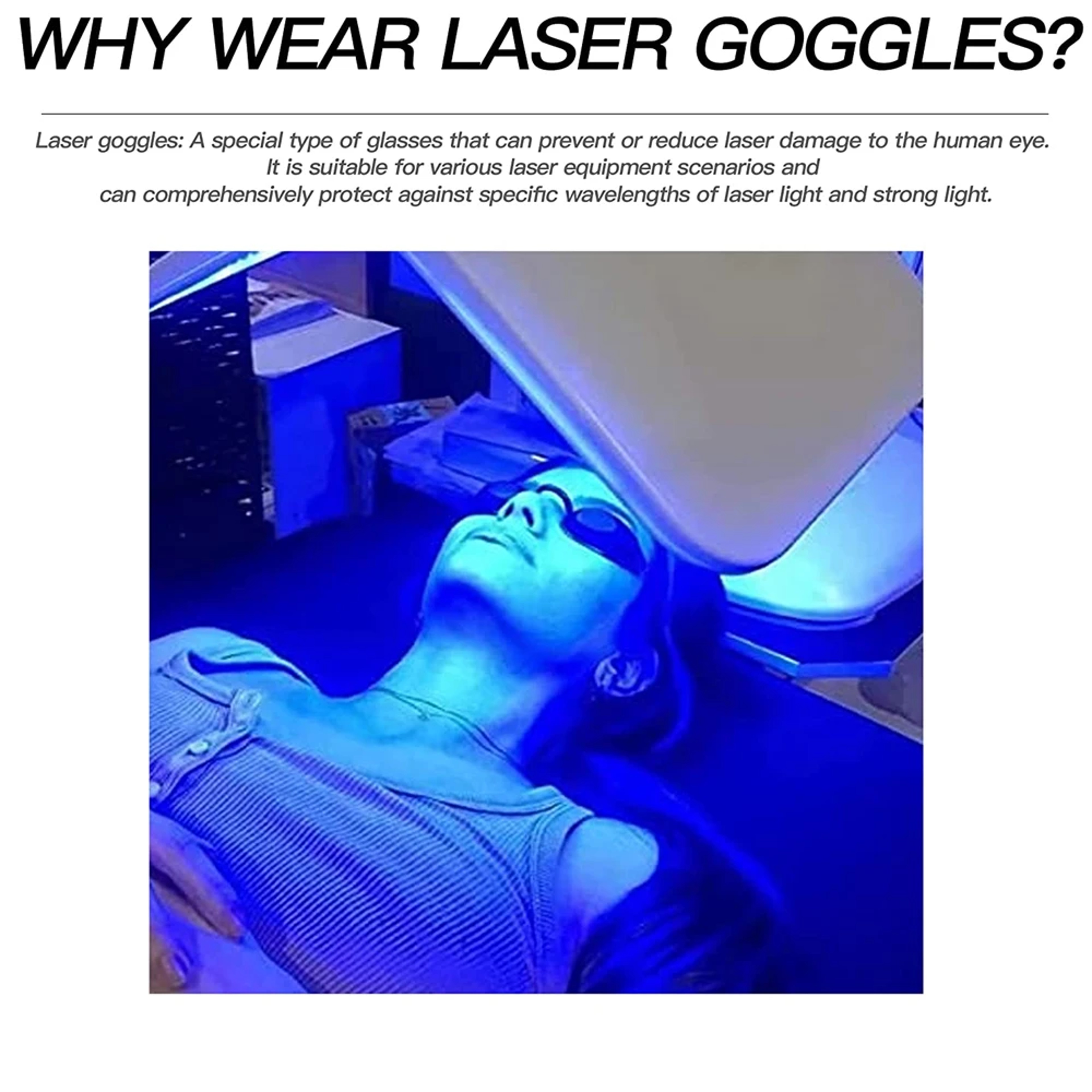 New Adjustable Full Shading Eyepatch Glasses Laser Safety Goggles For Tattoo Photon Treatments 5