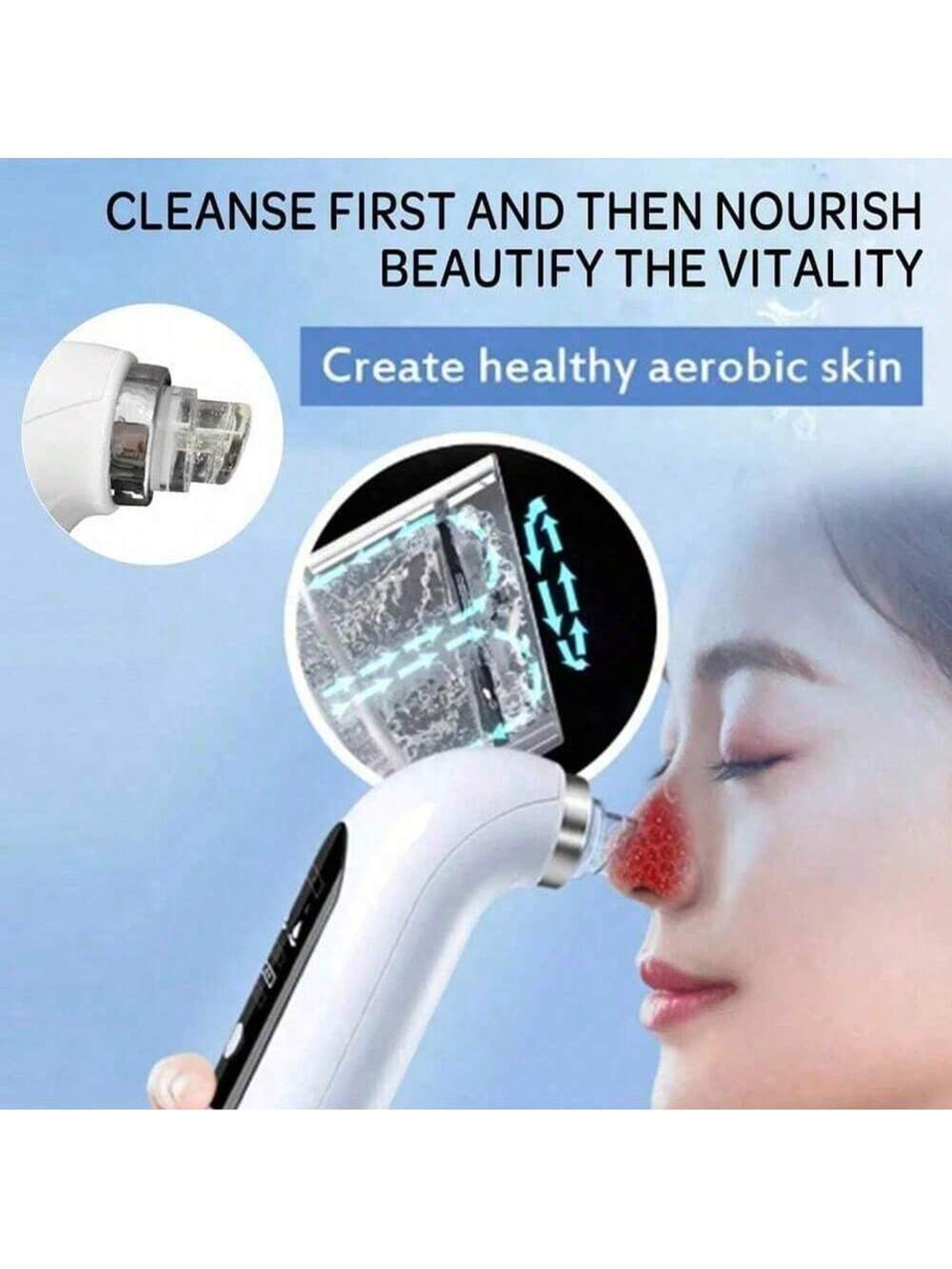 USB Charging Water Circulation Facial Cleaner Blackhead Remover 2