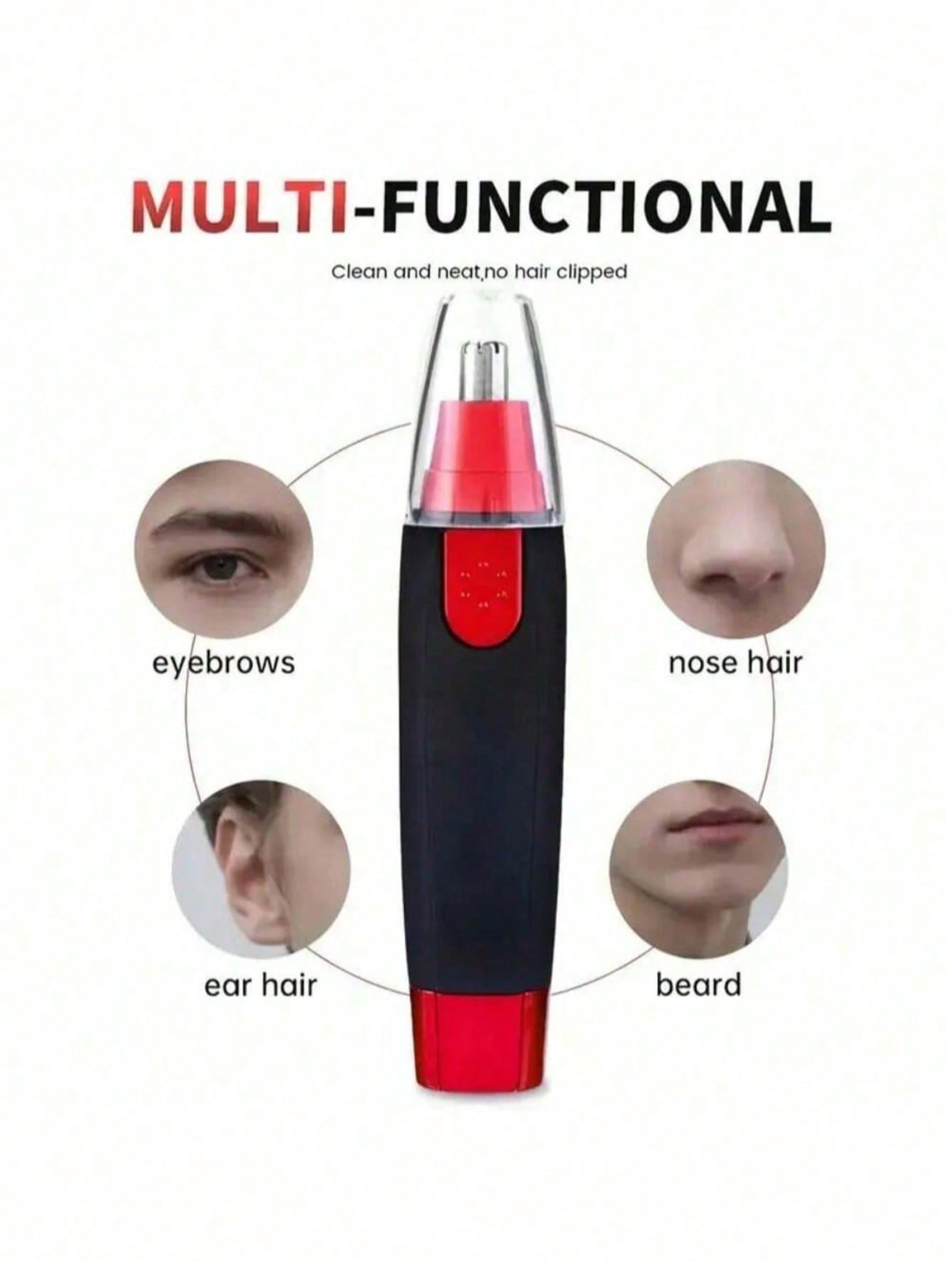 Professional Painless Nose And Ear Hair Trimmer Electric Waterproof Stainless Steel For Women And M 2