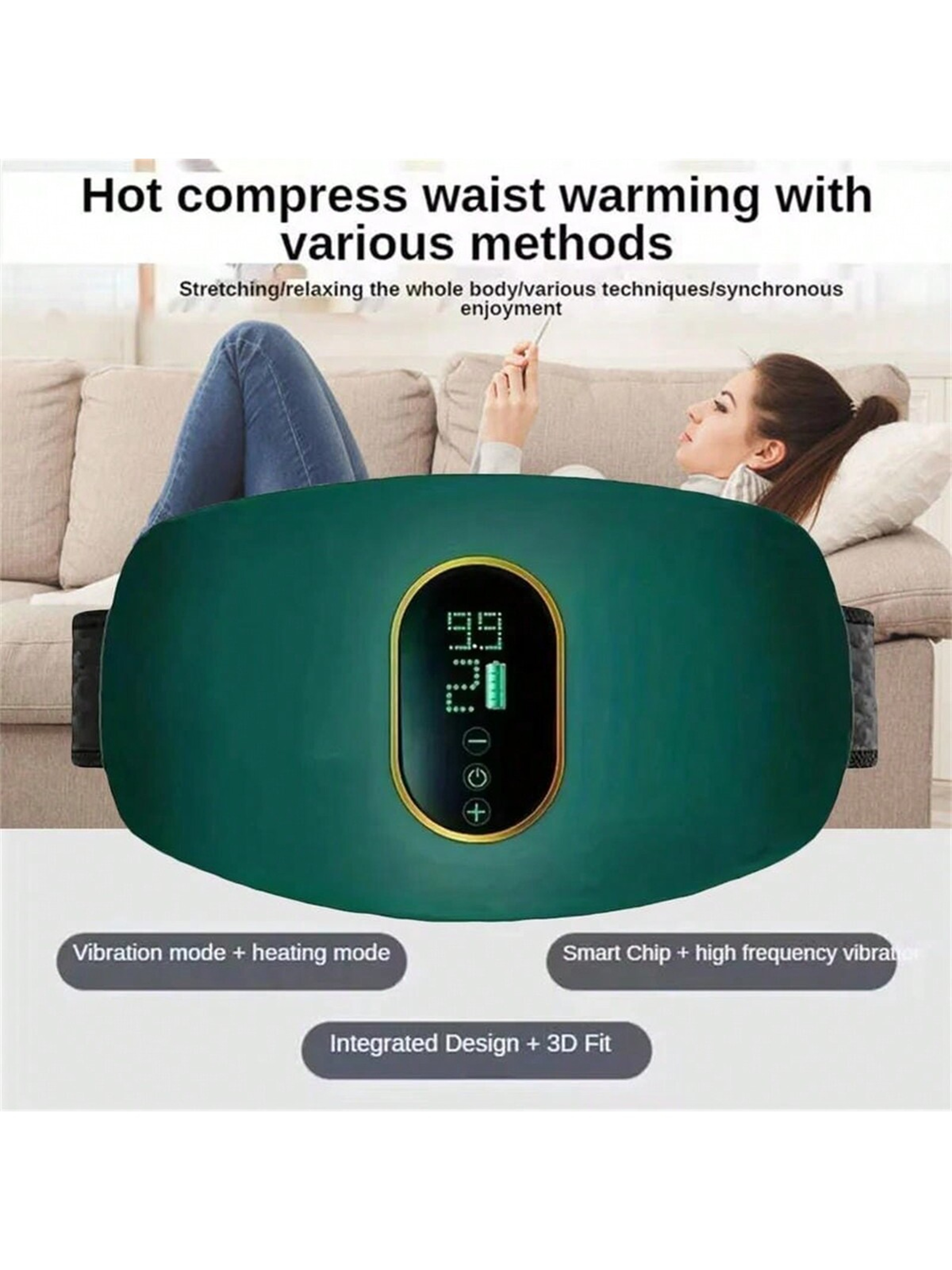 Intelligent Waist Massager Rechargeable Abdominal Massager Home Body Massage For Relaxation 0