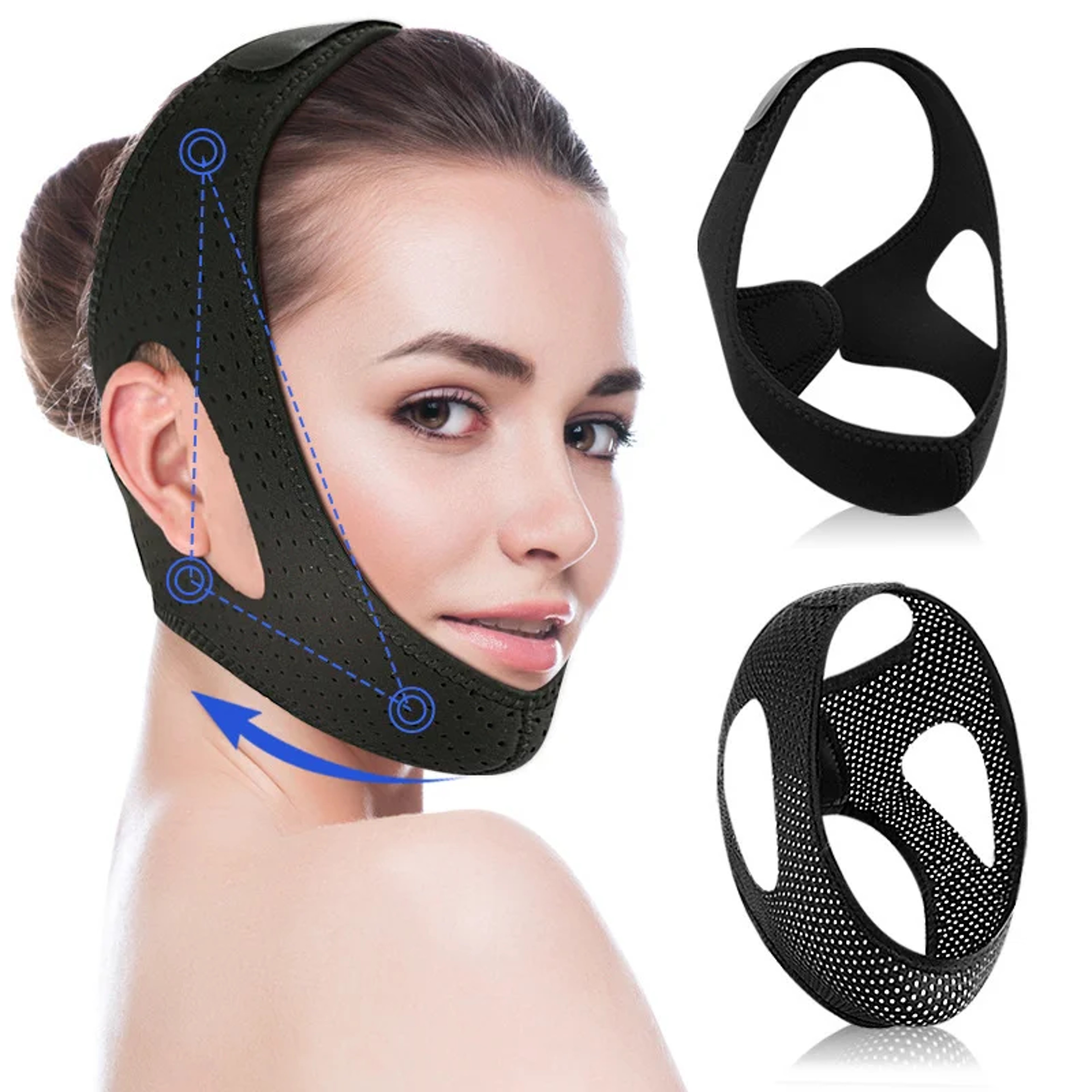 Lower Jaw Face Lifting Protection Belt Anti Snoring Device Breathable Chin Rest 4
