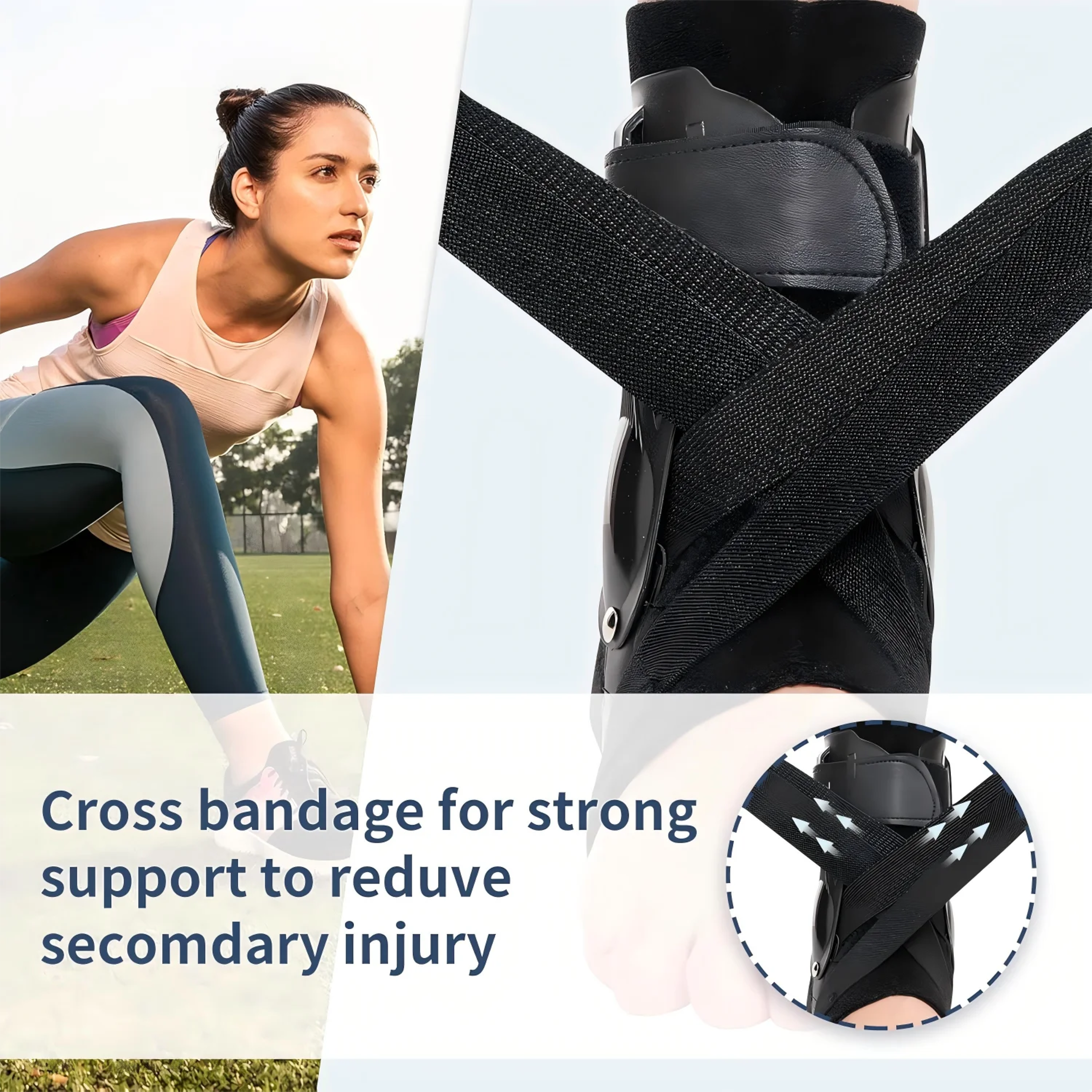 Ankle Splint Stabilizer With Side Stabilizers For Sprained Ankle Ankle Brace Support For Tendonitis 5