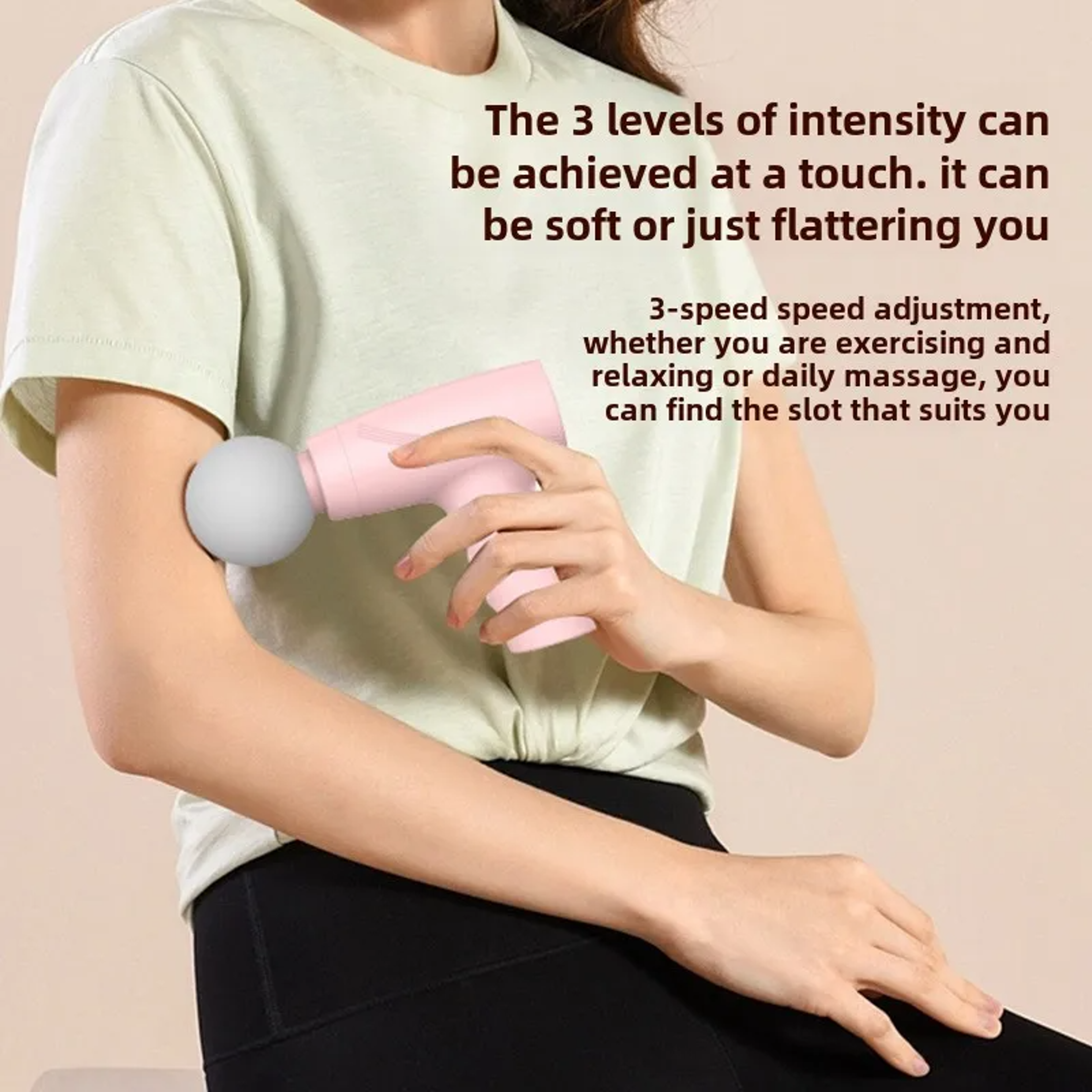 Mini Handheld Deep Tissue Massager Portable Fascia Gun With MultiStage Vibration For Muscle Relaxat 2