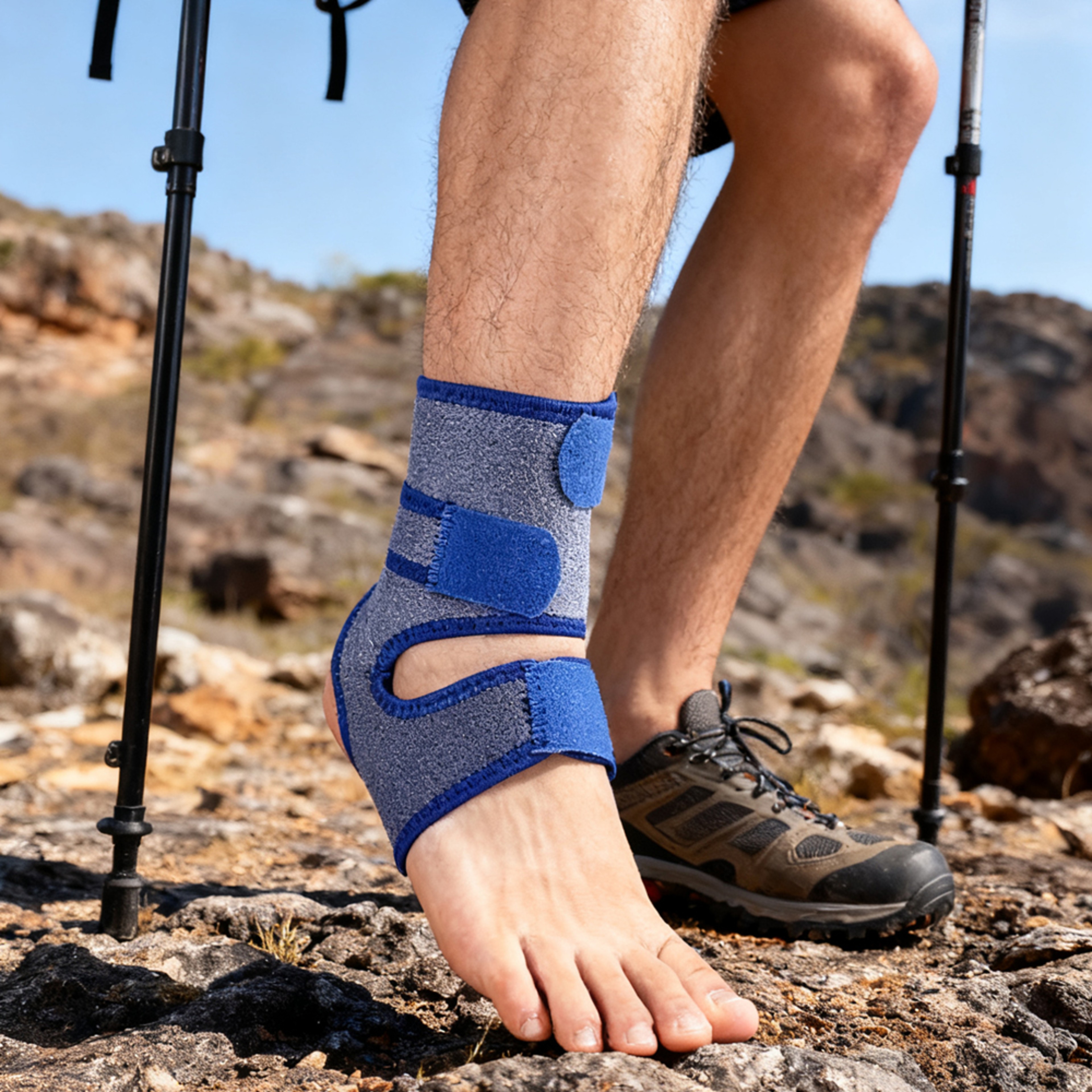Compression Sleeve Ankle Support Brace With Silicone Heel Pad Relief For Sprains Foot Fatigue Plant 0