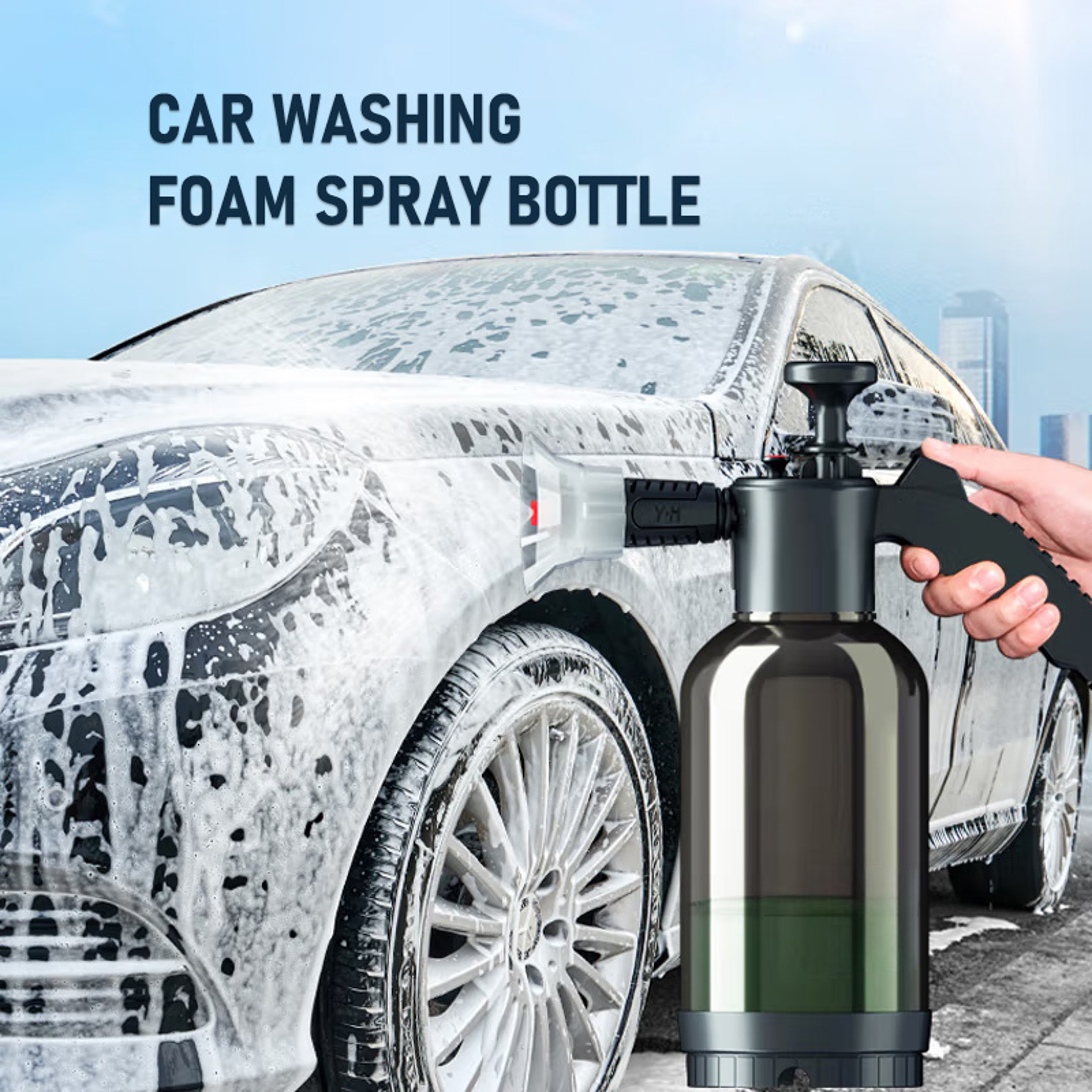 Handheld Foam Sprayer High Pressure Pump Transparent Car Wash Cleaning Tool 0