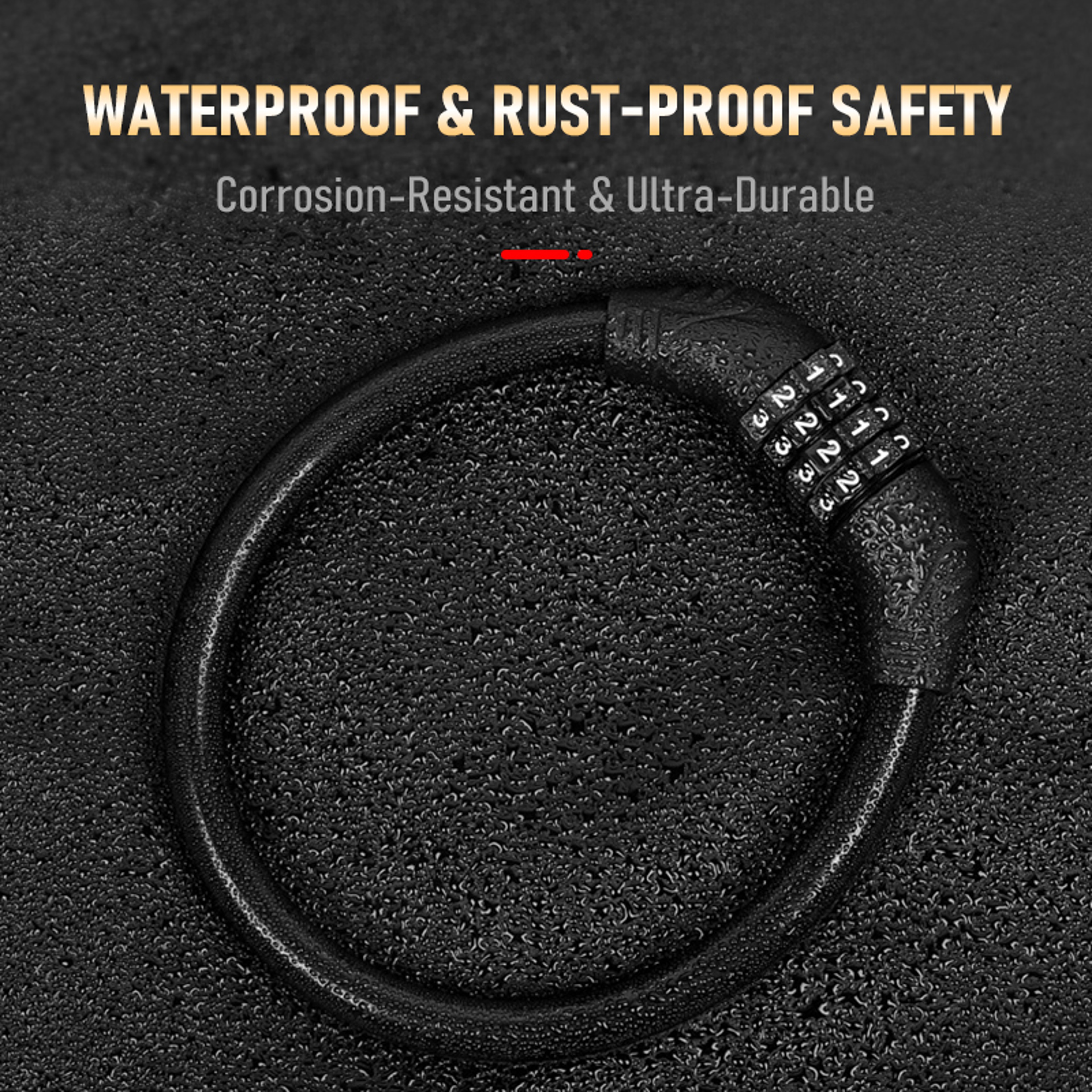 Reinforced Steel Cable Bike Lock 4Digit HighSecurity Combination For Bikes  Scooters 1