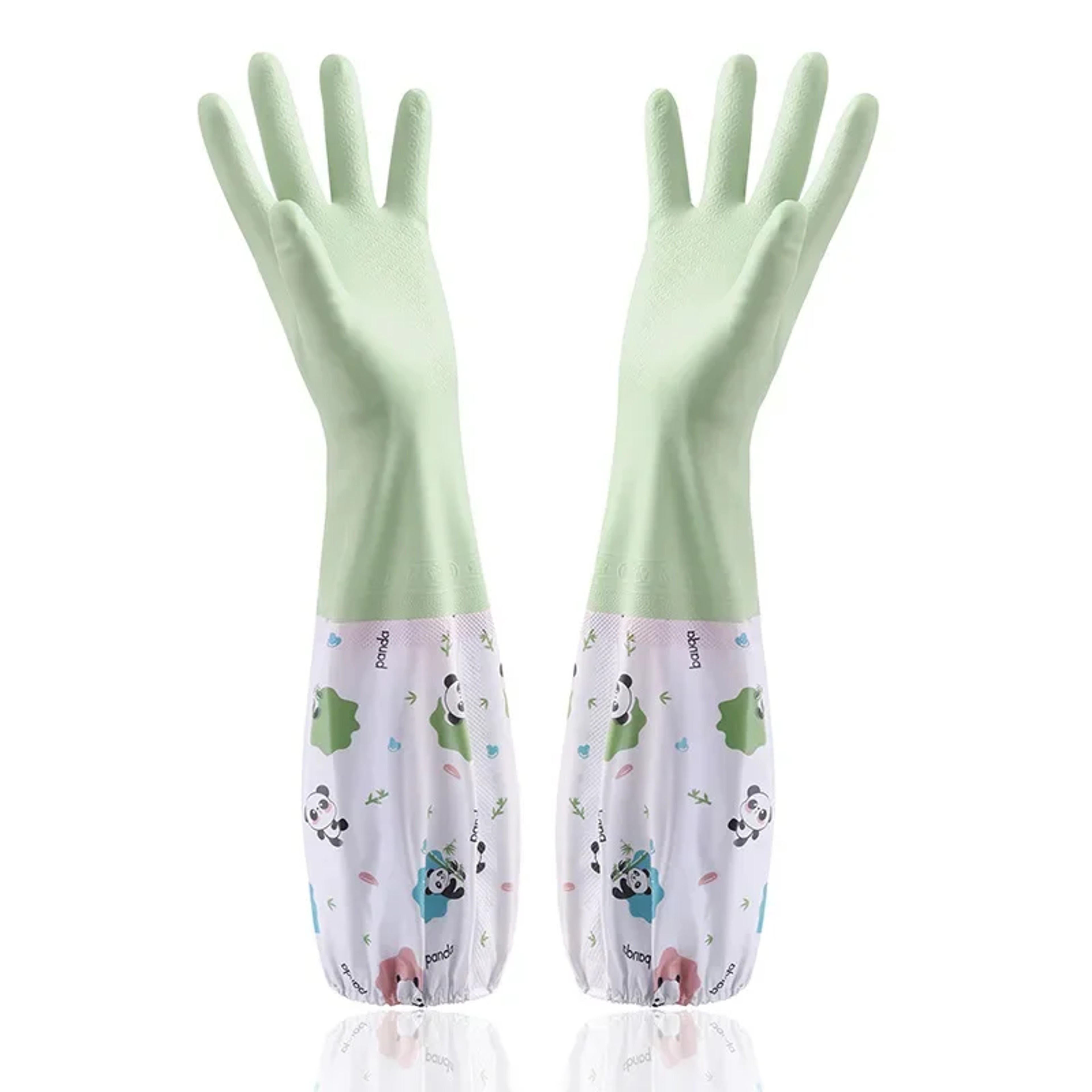 Durable Waterproof Rubber Gloves For Women Extended Kitchen Gloves For Dishwashing Cleaning  Househ 7