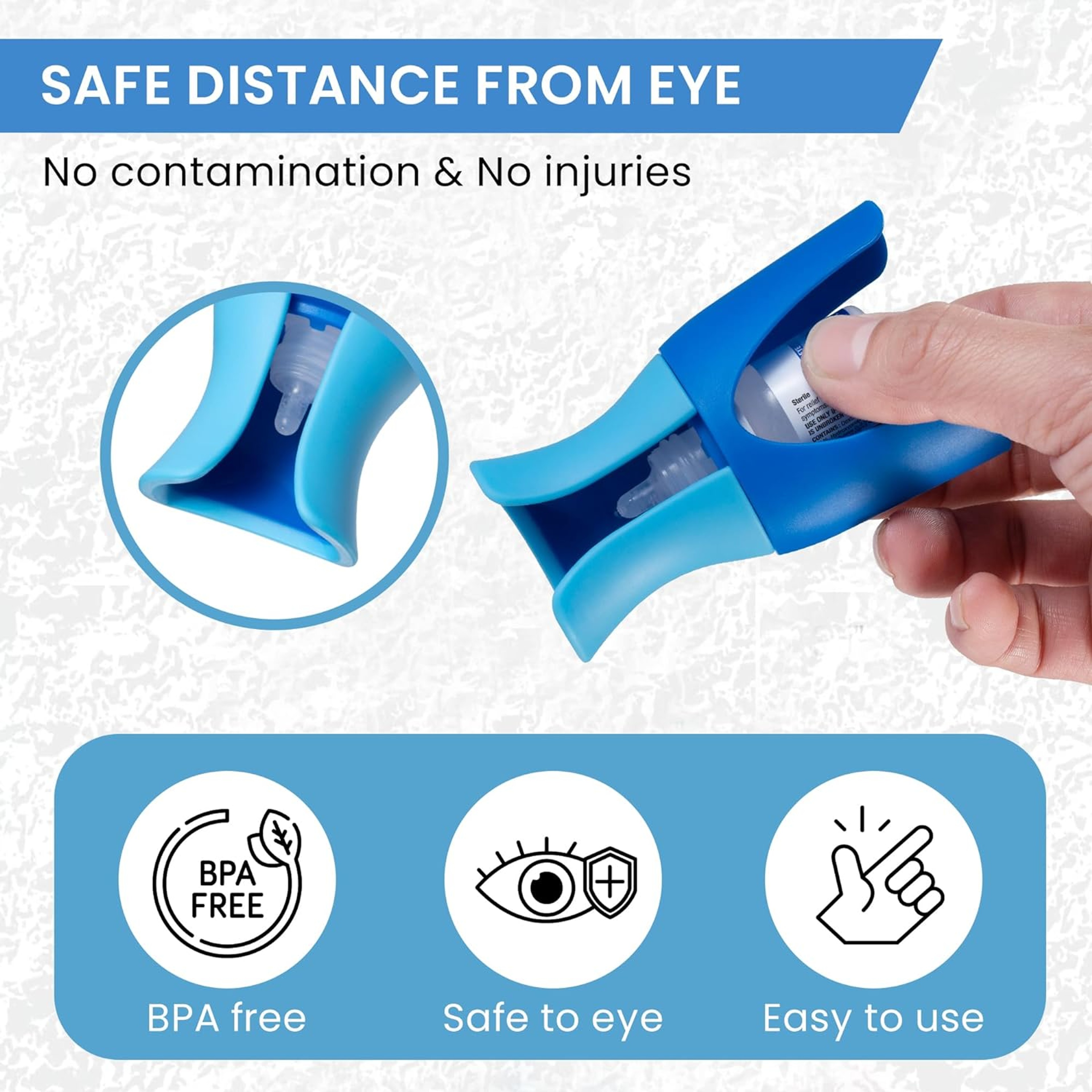 Reusable Eye Drops Bottle Holder, Eyedrop Guide Aid, Ointments Drops Applicator, Eye Care Tool for Easier Application – view 5