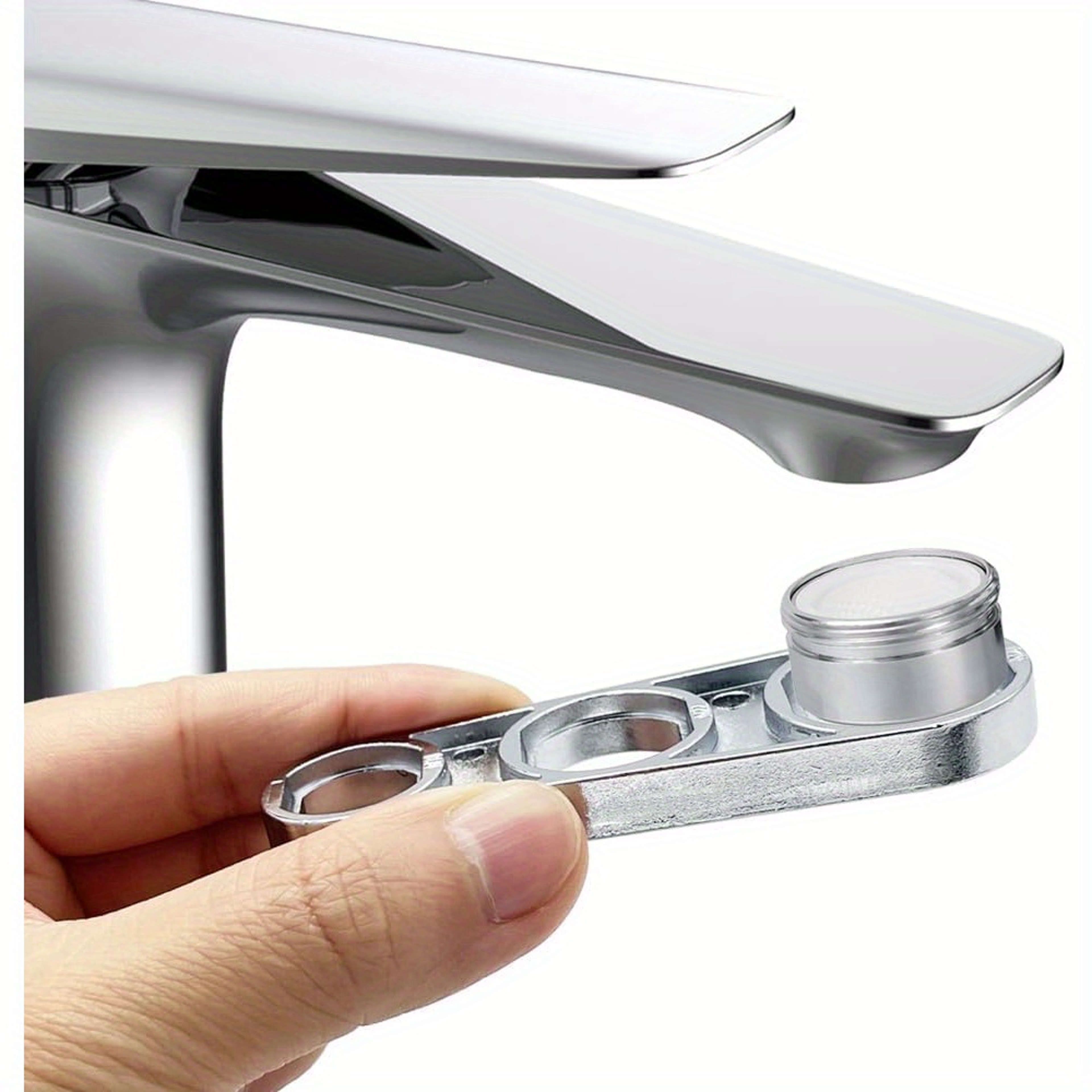 Adjusting Faucet Bubbler Wrench, Faucet Aerator Wrench for Water Flows, Plumbing Tools for Home Bathrooms – view 2