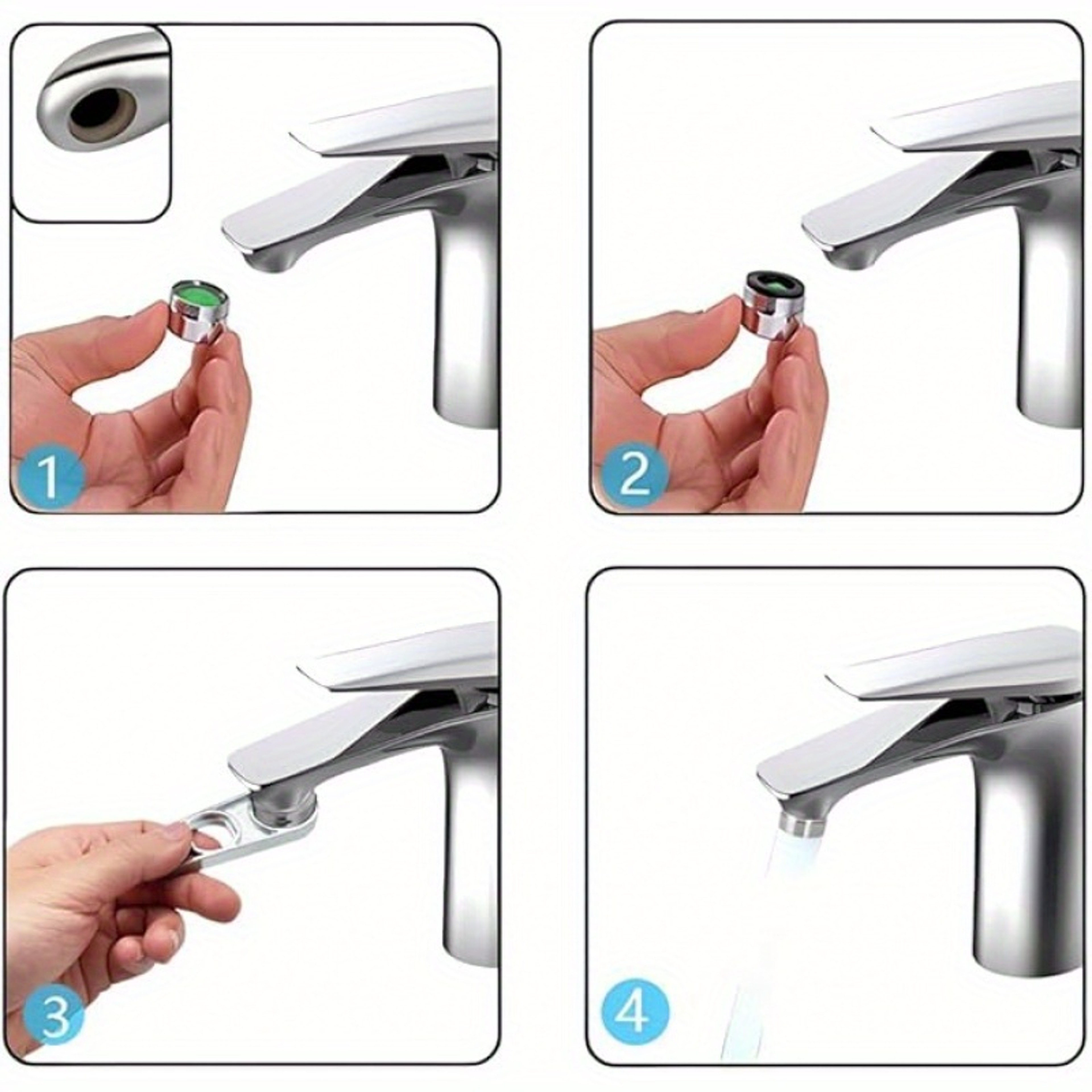 Adjusting Faucet Bubbler Wrench, Faucet Aerator Wrench for Water Flows, Plumbing Tools for Home Bathrooms – view 5