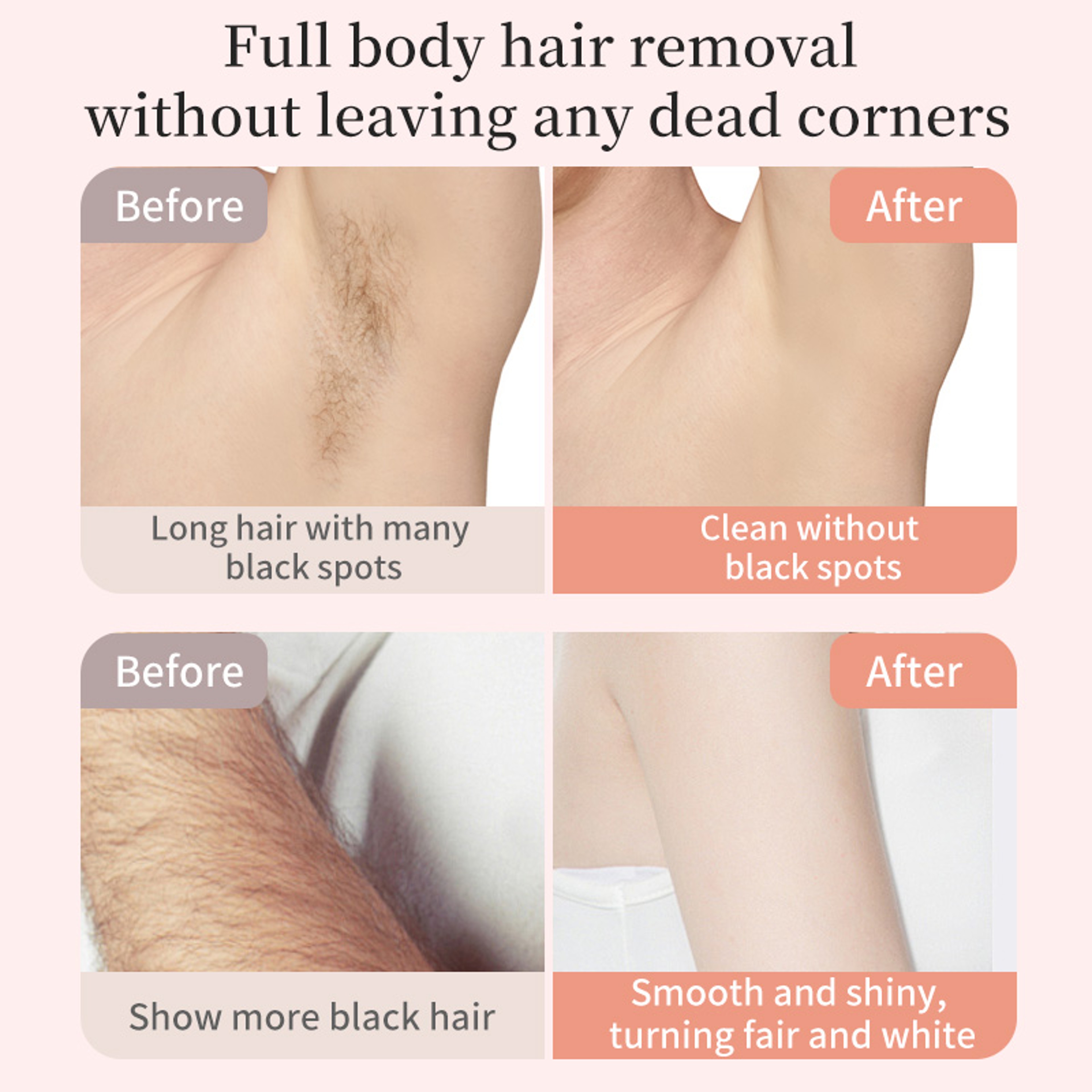 Electric 2in1 Hair Trimmer Shaver for Men and Women, Portable Hair Removal Tool – view 2