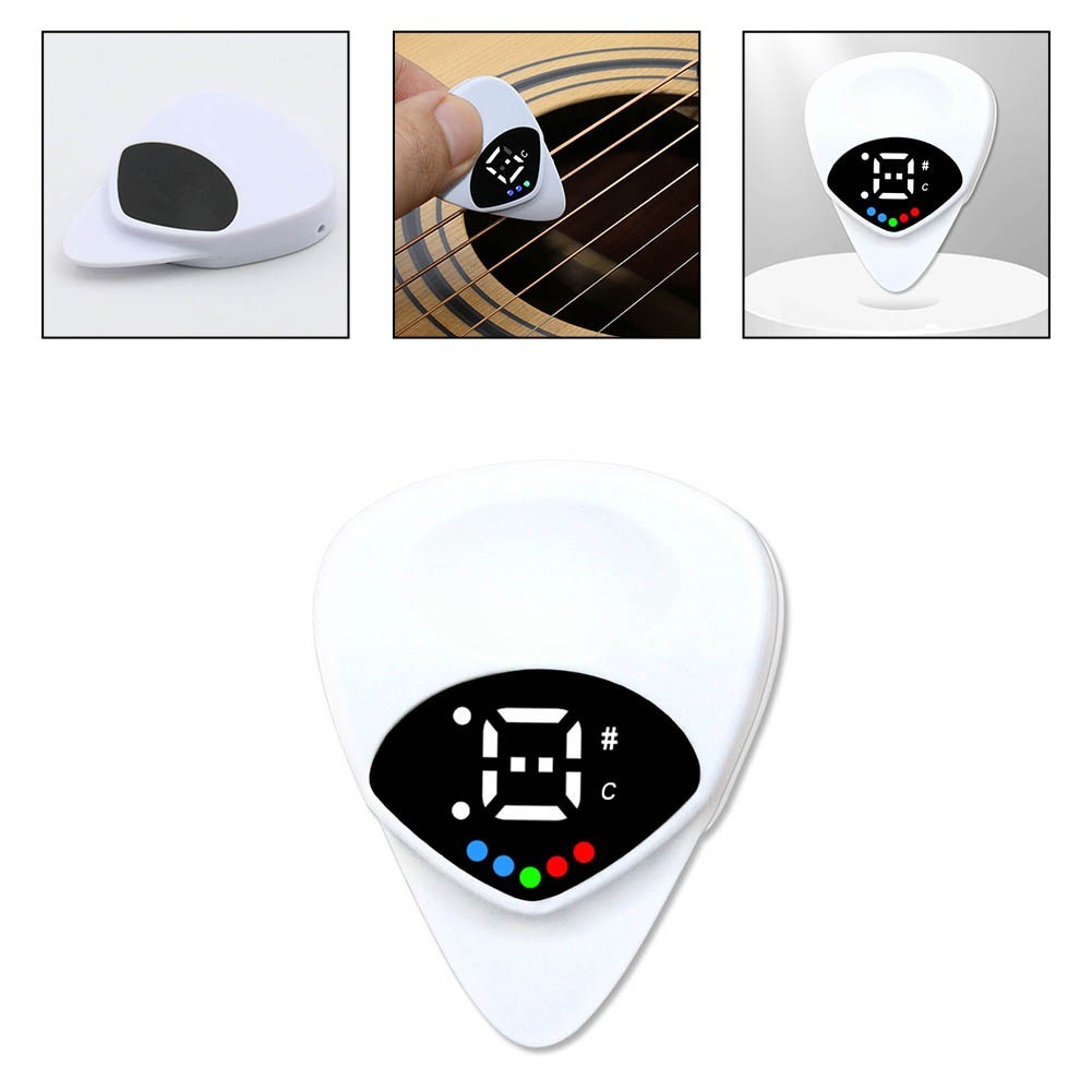 Guitar Tuner, Picks Tuner for Acoustic, Electric Guitar, Bass, Mandolin, Essential Musical Accessories – view 1