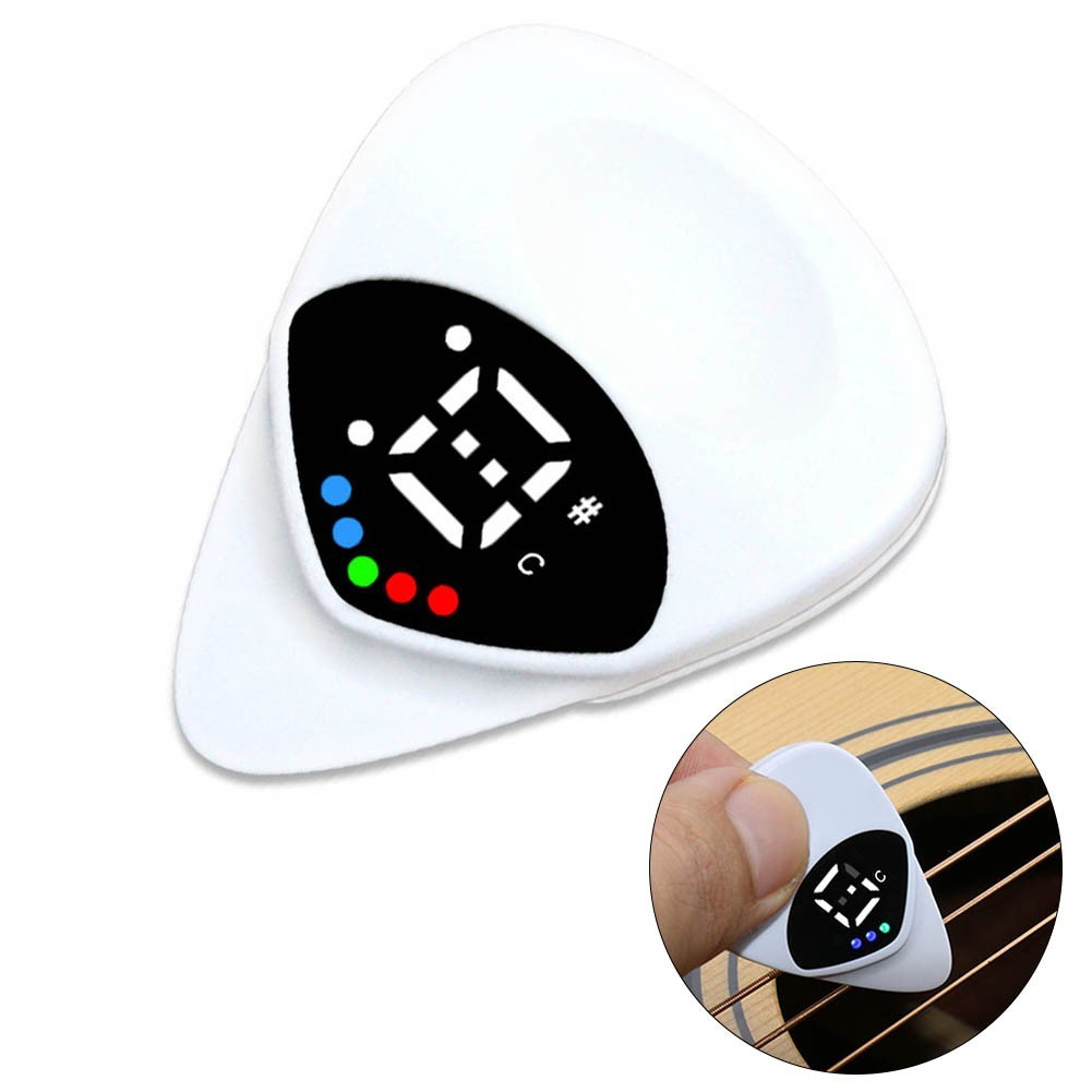 Guitar Tuner, Picks Tuner for Acoustic, Electric Guitar, Bass, Mandolin, Essential Musical Accessories – view 2