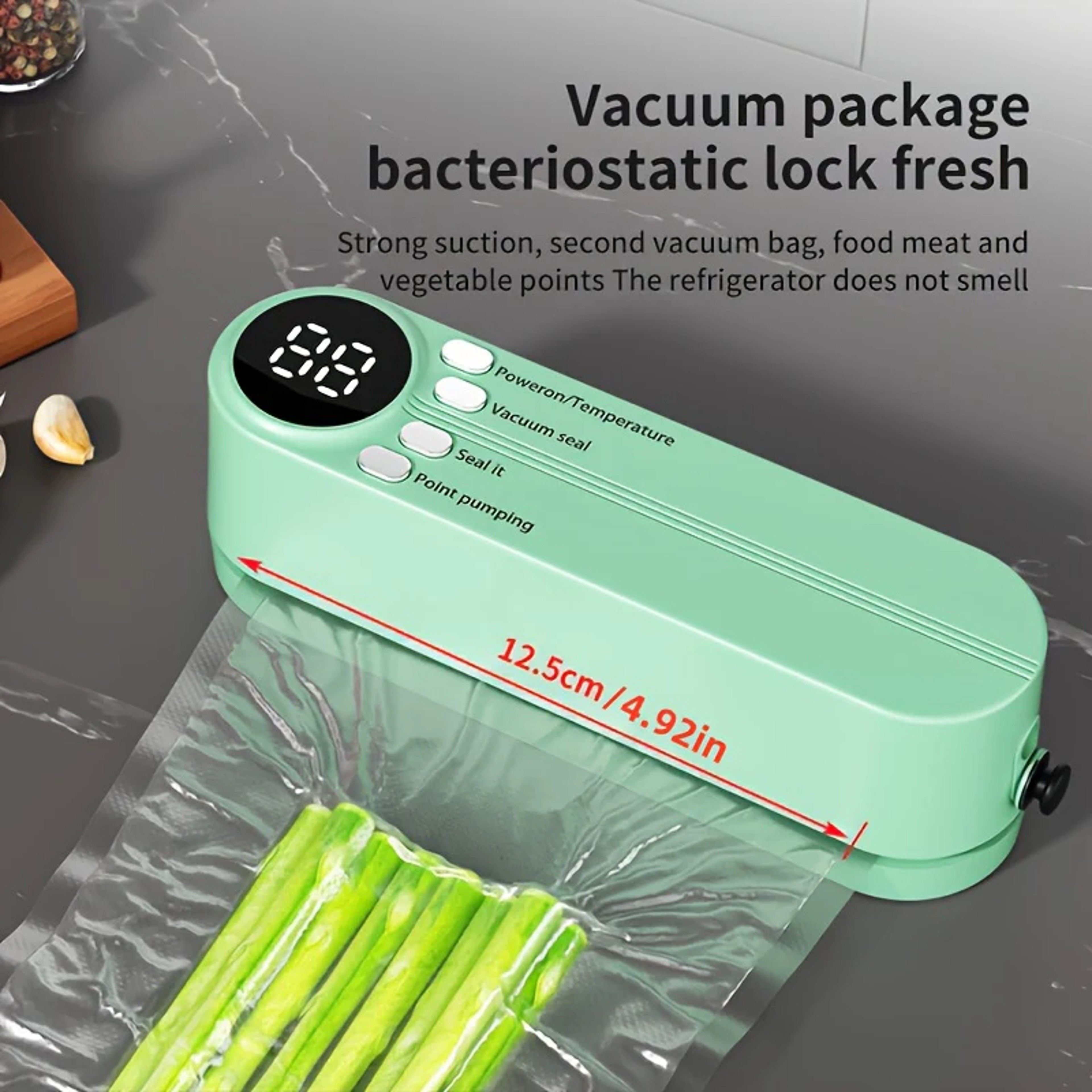 Wireless USB Charging Vacuum Sealer, Multifunctional Food Sealer with Suction & Inflation Functions – view 3