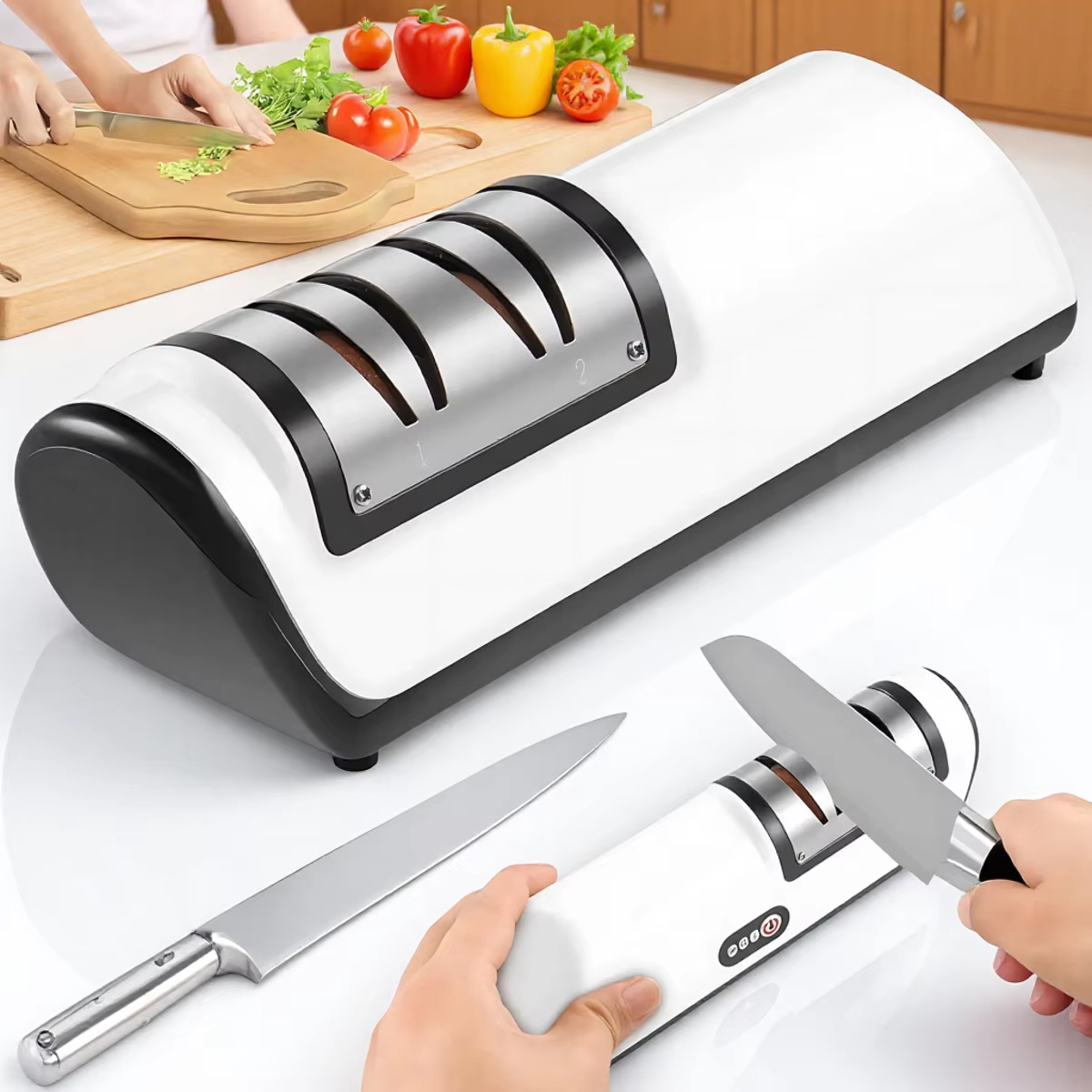 Portable Kitchen Blade Sharpener Rechargeable Tool Electric Quick Sharpening – view 1