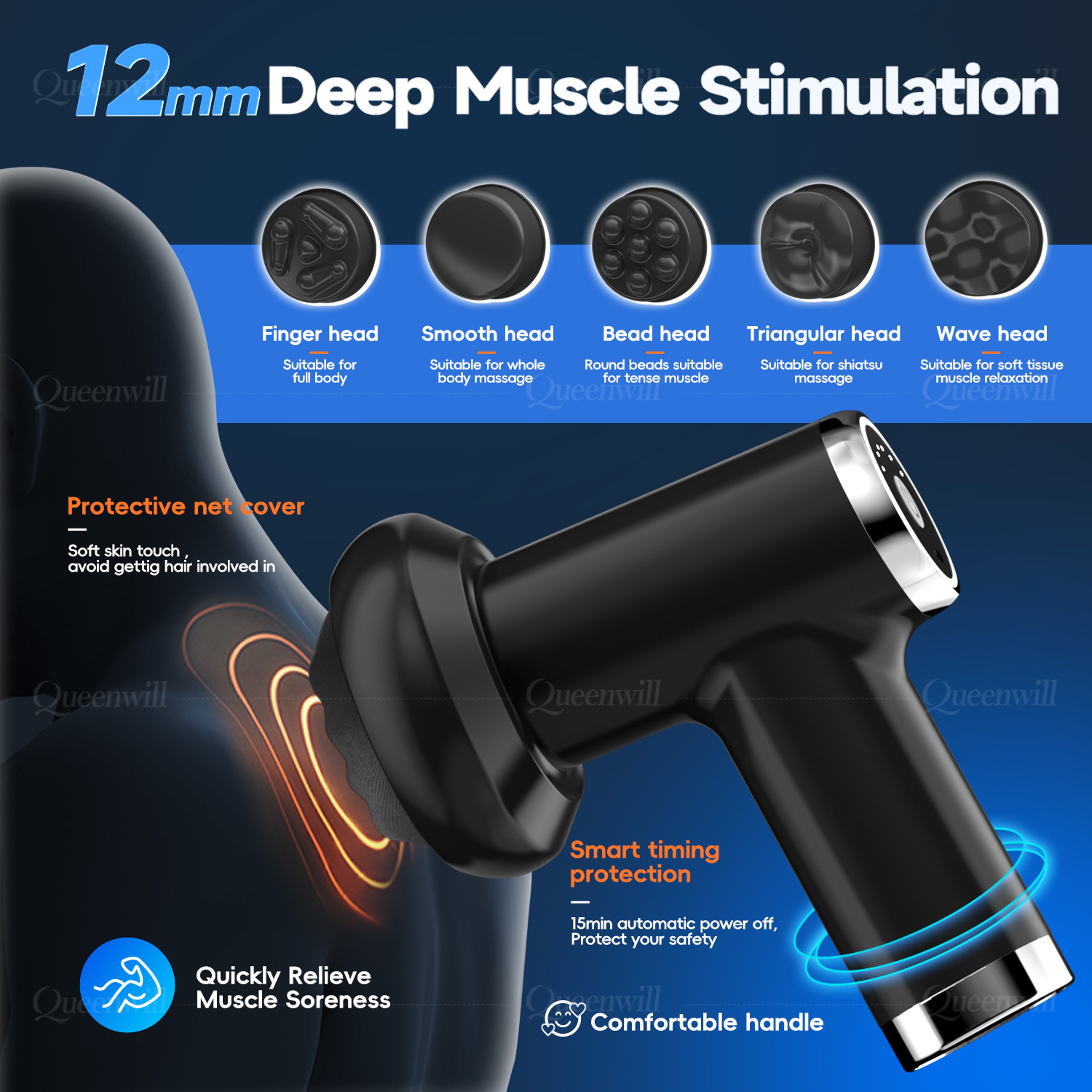 Full Body Rotation Electric Sculpting Machine 5 Heads Cellulite Massager For Deep Relaxation Back A 0