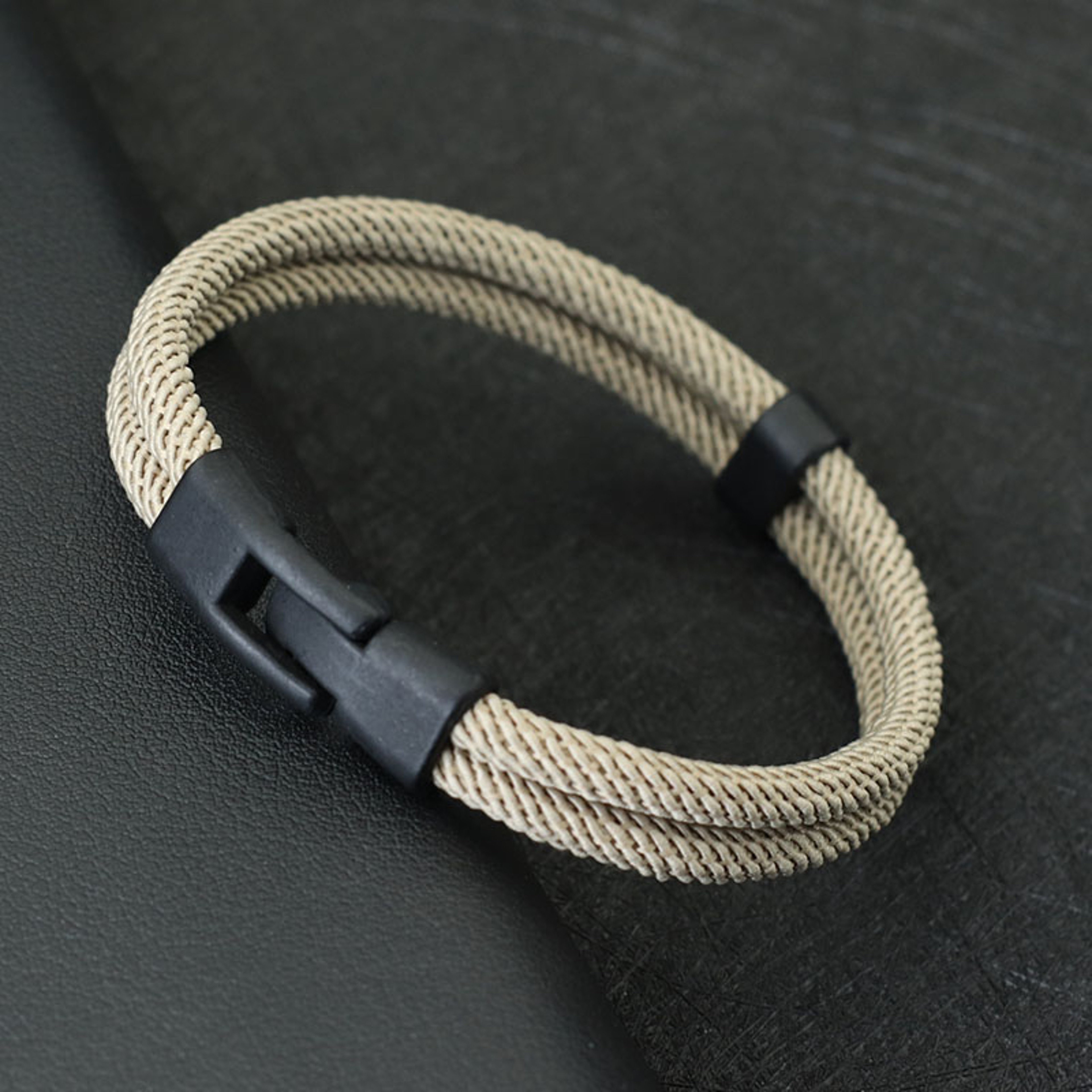 Stackable Men Bracelet New Fashion Thread Design Double Layer Detachable Matching Leisure Accessori 1