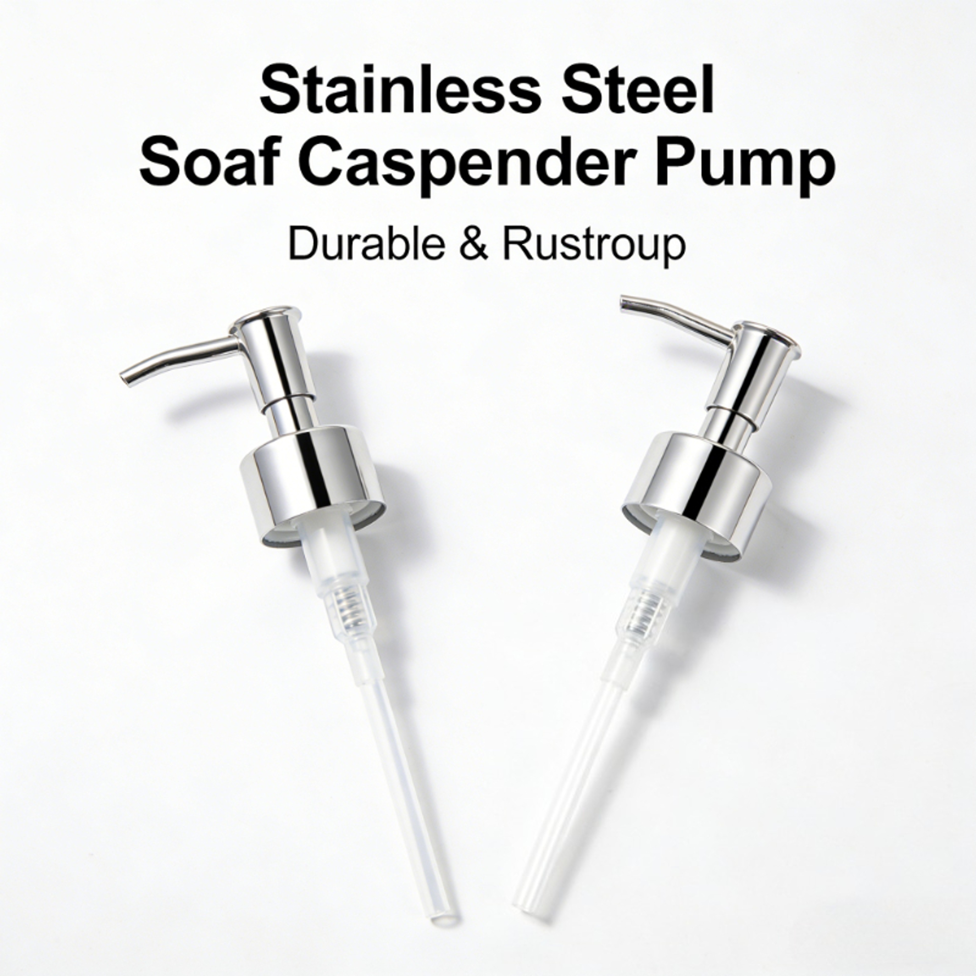 Replacement Stainless Steel Soap Dispenser Pump Head for Threaded Bathroom Kitchen Accessory, Shampoo Soap Pump – view 6