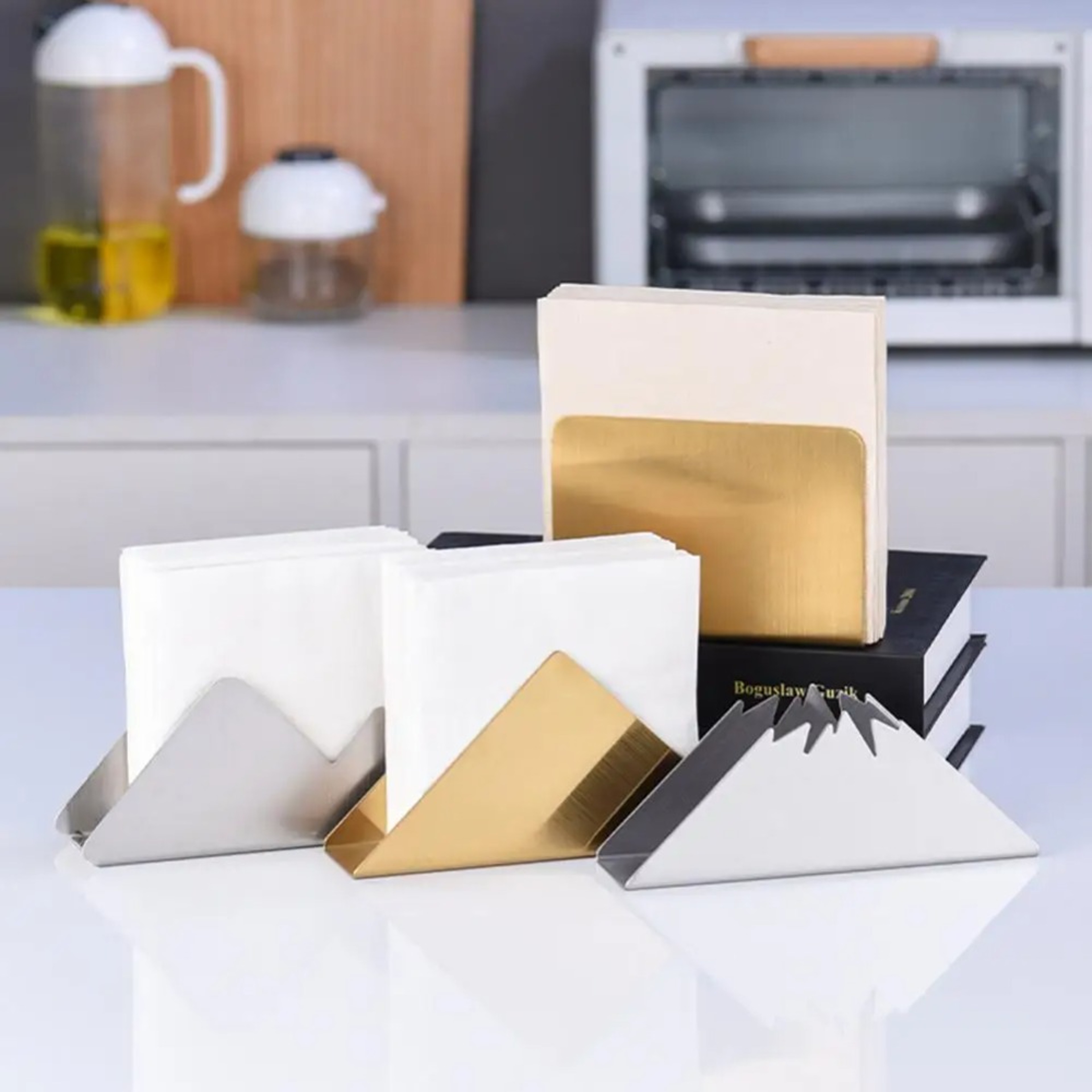 Storage Stand For Home Name Card Display Rack Stainless Steel Multi Tissue Holder 0