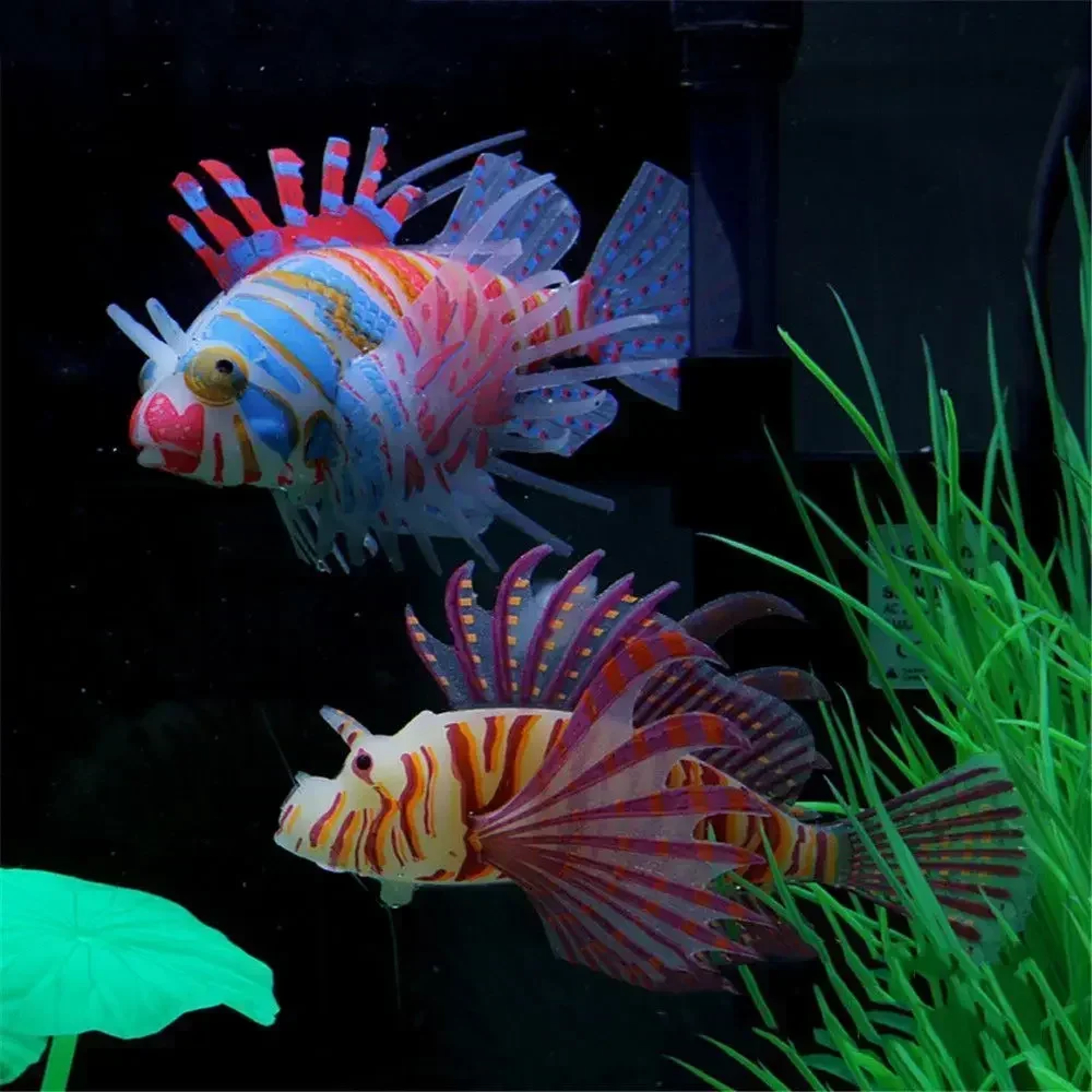 Colorful Lionfish Floating Ornament For Underwater Aquarium Tank Landscape 0